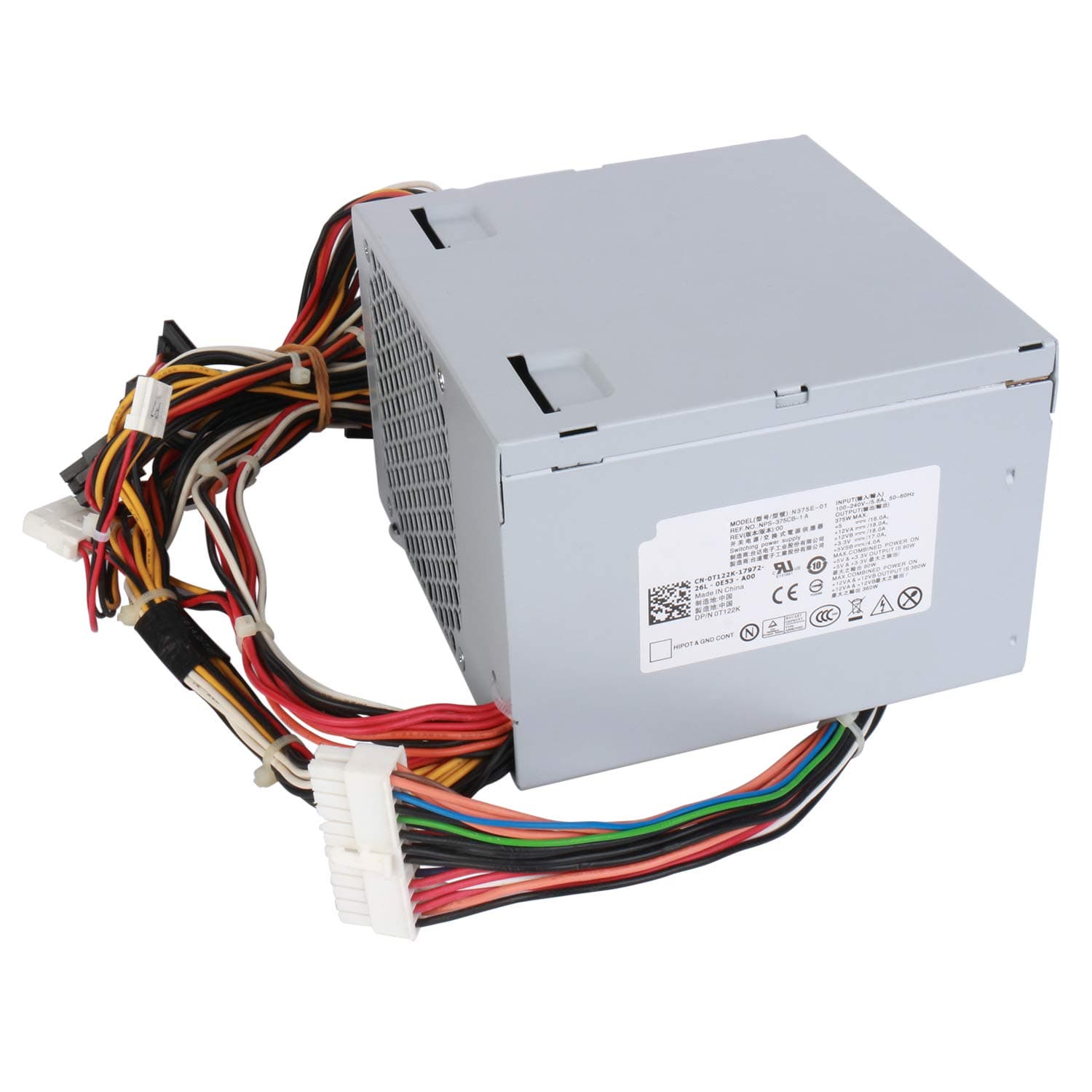 S-Union N375P-00 K8956 375W Power Supply Replacement PSU for Dell Dimension 9100 9150 9200 XPS 400 410 420 430 Precision Workstation 380 390 T3400 Desktop (DT) Systems L375P-00 N375E-01 KH624
