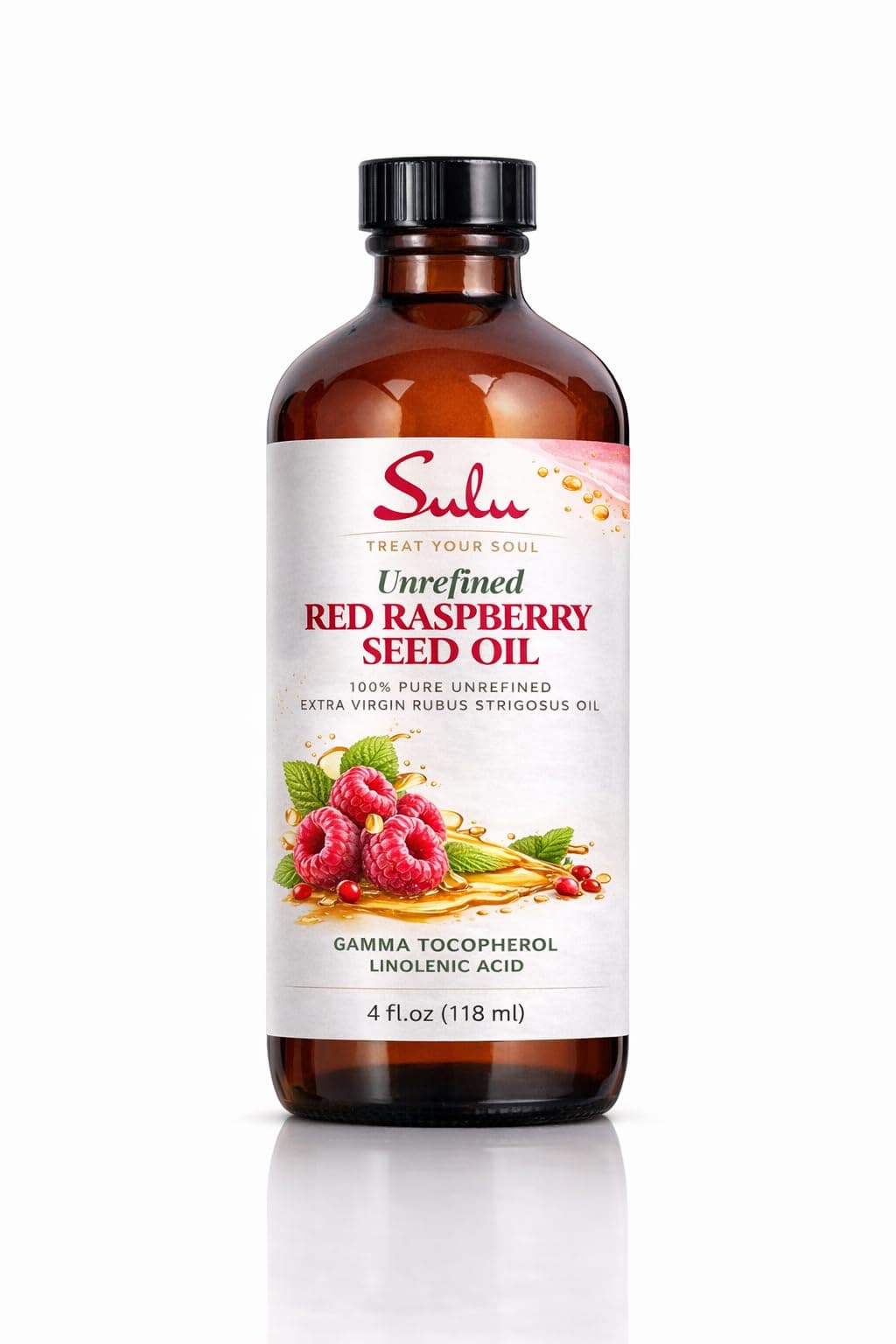 100% Pure Unrefined Extra Virgin Red Raspberry Seed Oil-4 ounces