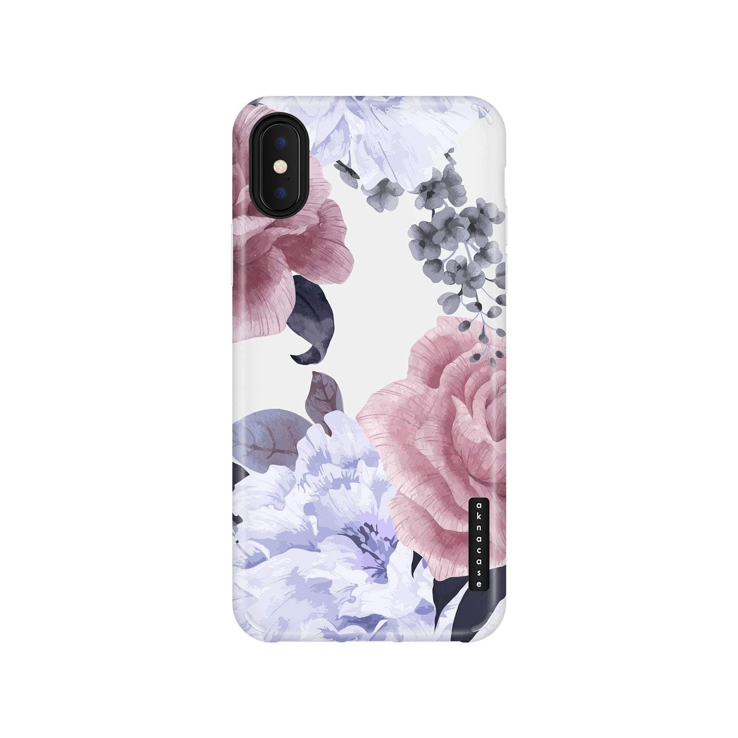iPhone X & iPhone Xs Case for Girls, Vintage Floral Design, Akna Sili-Tastic Series High Impact Silicon Cover for iPhone X & iPhone Xs (Graphic 101704-U.S)