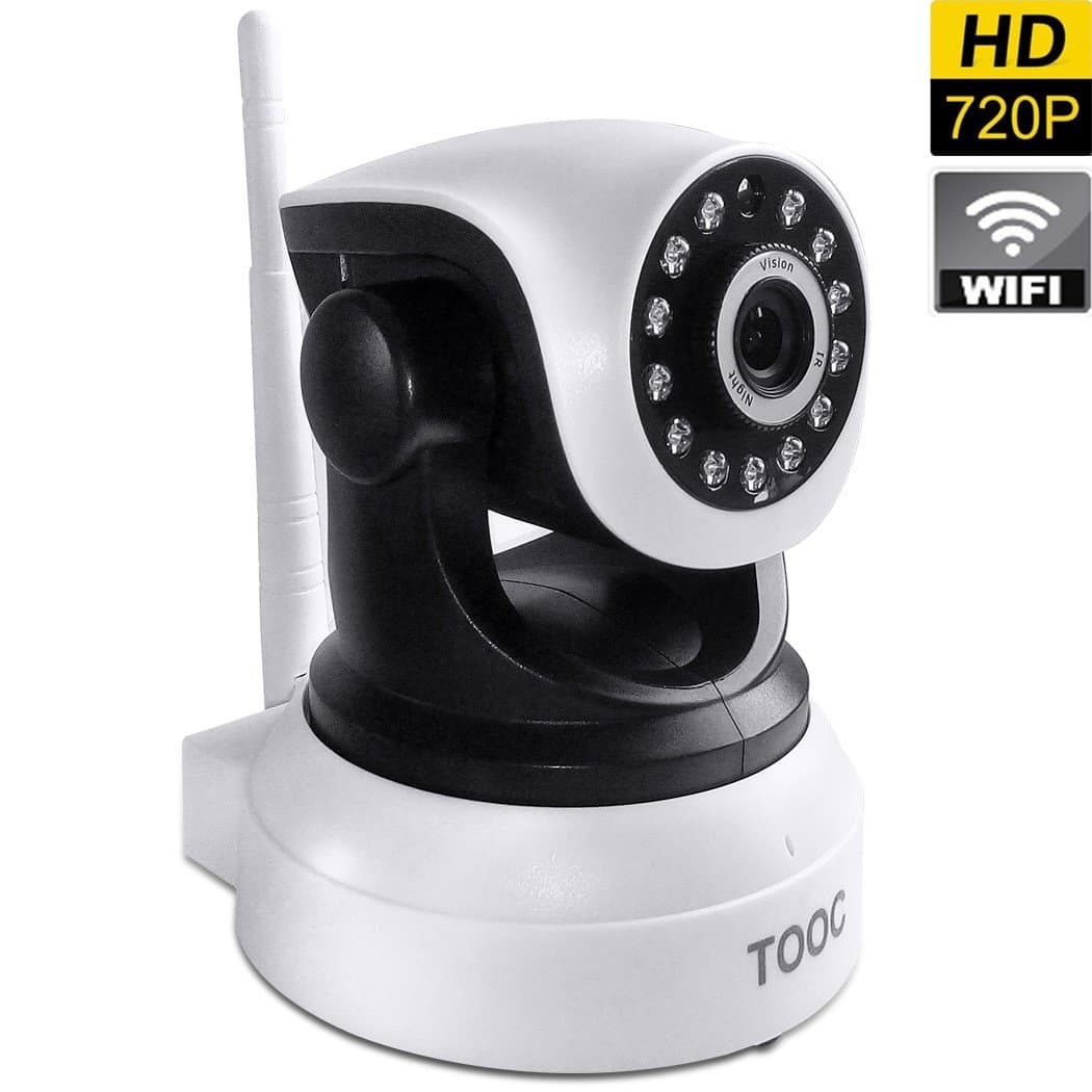 IP Cam,TOOC 1080P HD Wireless WiFi IP Home Indoor Surveillance Security Camera Baby Pet Monitor Night Mobile Detect Alert Video Recording with Two-Way Audio P2P Pan/Tilt Remote Control