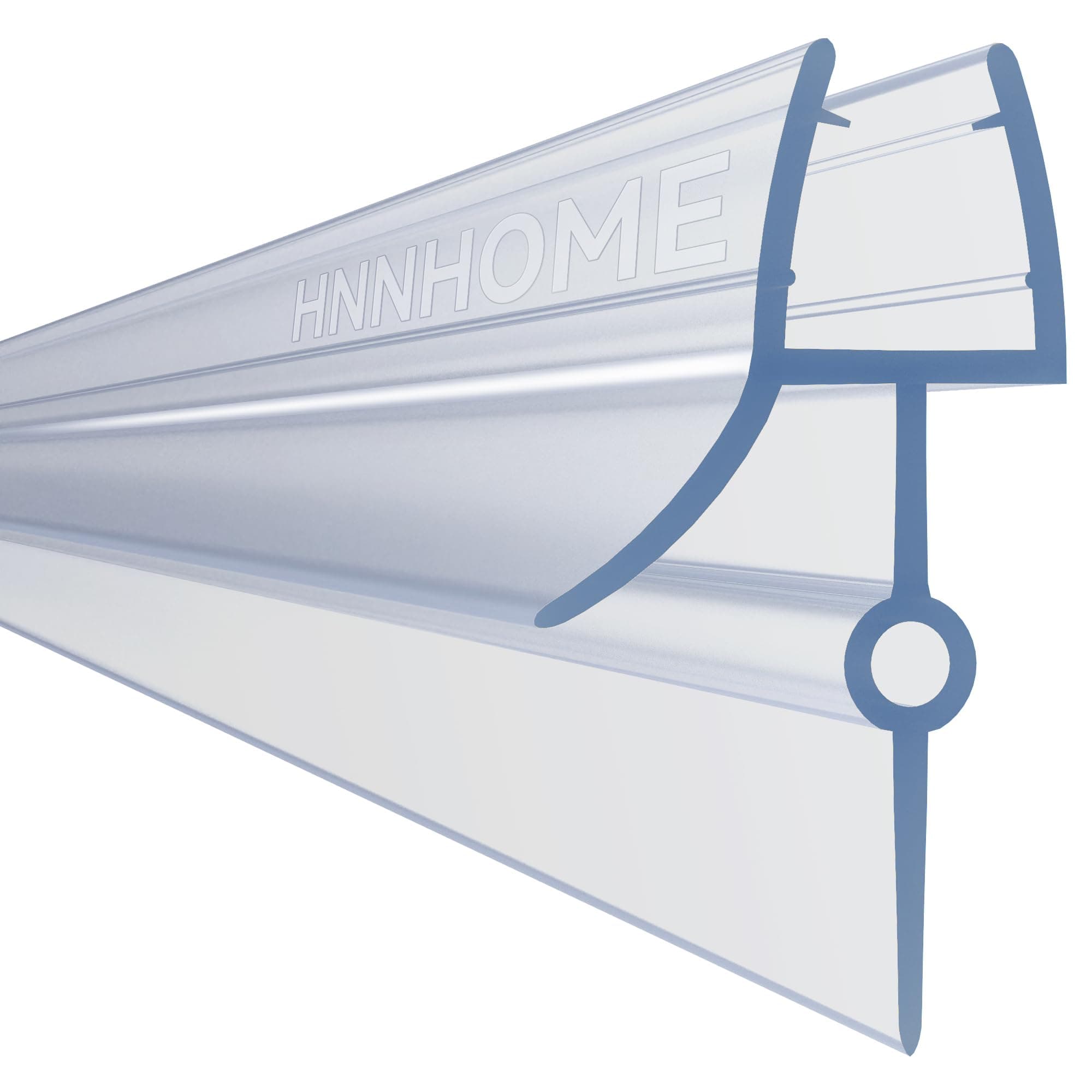 HNNHOME Rubber Plastic Bath Shower Screen Seal Strip for 8-10mm Glass Door 16-22mm Gap