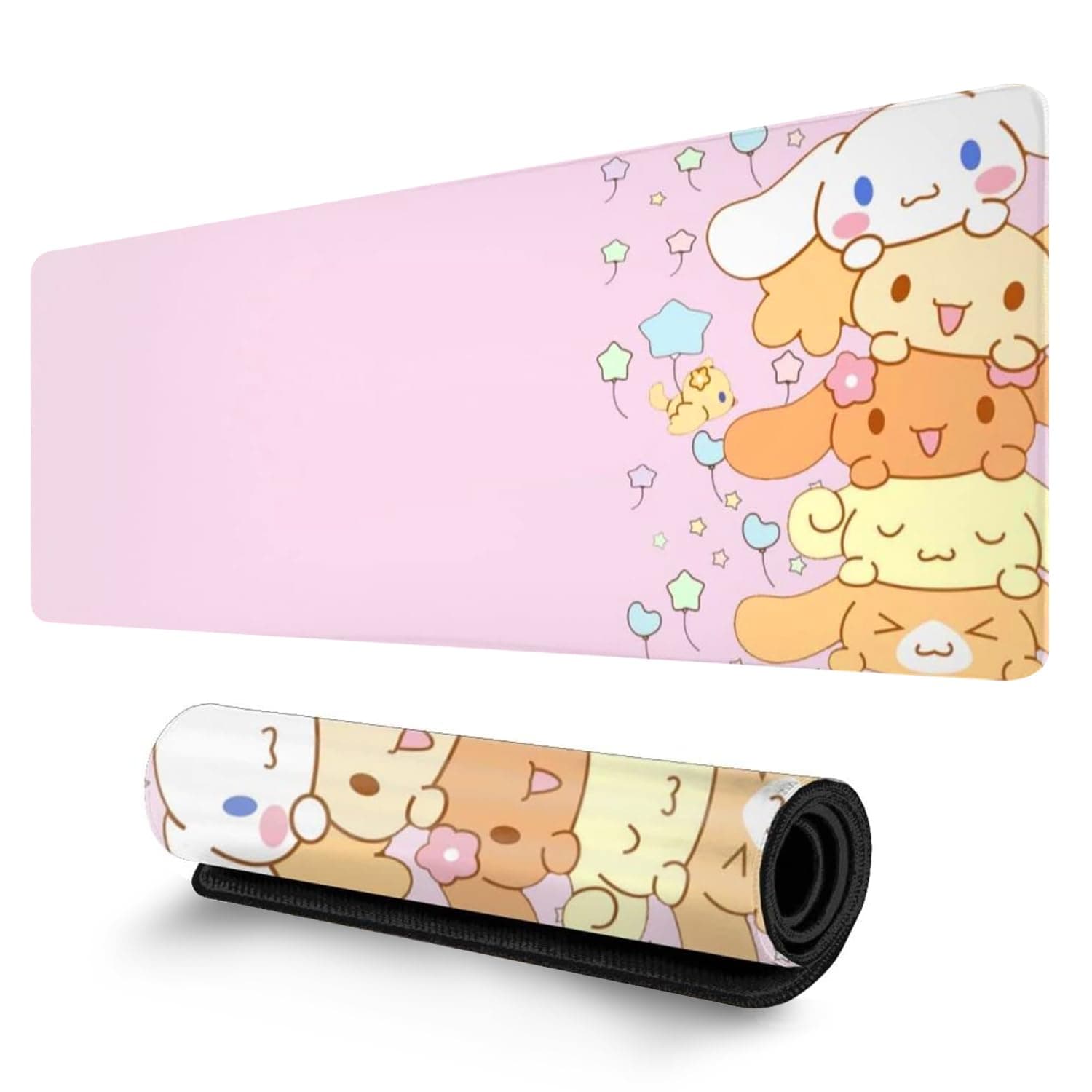 Kawaii Large Pink Mouse Pads with Design Novelty Anime Keyboard Pad Non-Slip Extended Full Desk Cute Keyboard Mat Waterproof XXL Gaming Mousepad for Girl Gift Notebook Office Pad Computer 15.7x31.5In