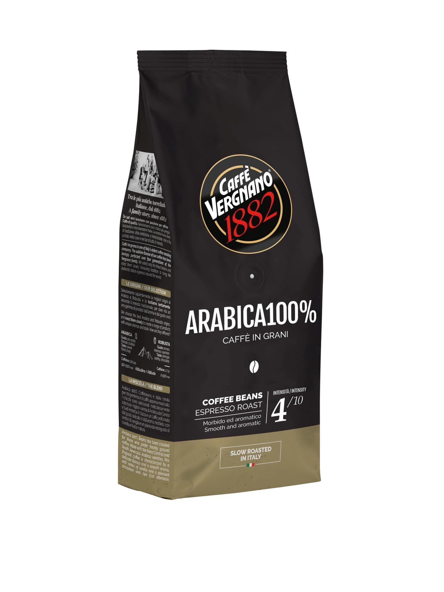 Caffè Vergnano 1882 Arabica 100Percentage whole bean coffee - 1 pack x 250 g