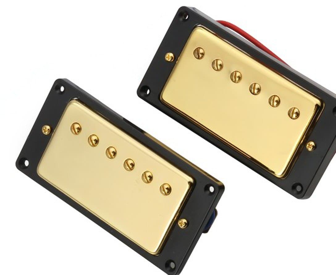 The FretWire Replacement Pickup Set - Humbucker Pickup Set to Repair & Build Your Own Guitar kit - Set of 2 (Classy Gold)