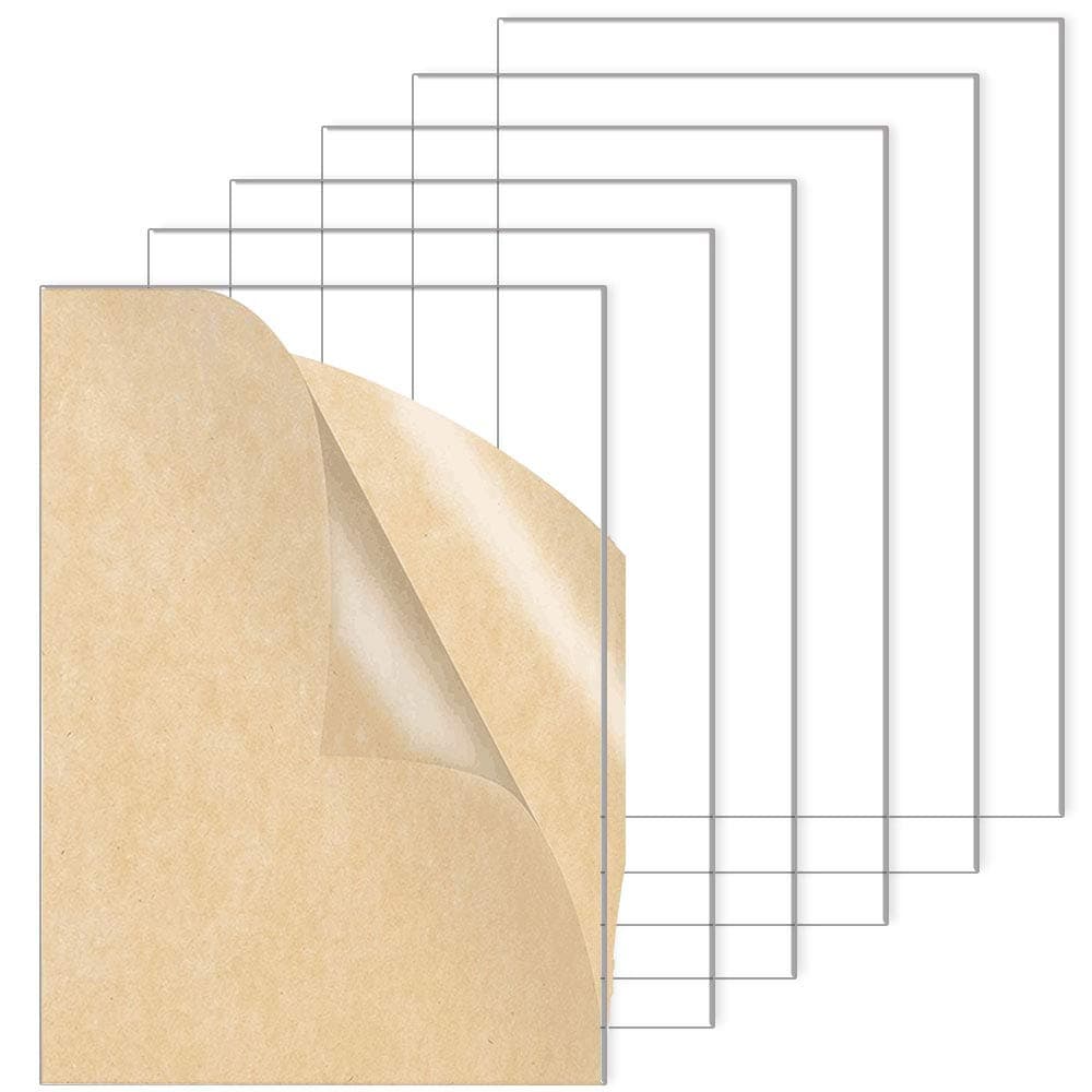 TXErfolg Transparent Acrylic Sheets 12.7cm x 17.78cm / 5 x 7 Inch Acrylic Panel for Picture Frame Glass Replacement Table Signs Calligraphy and Painting 2mm/0.08 Inch Thick - 6 Pieces