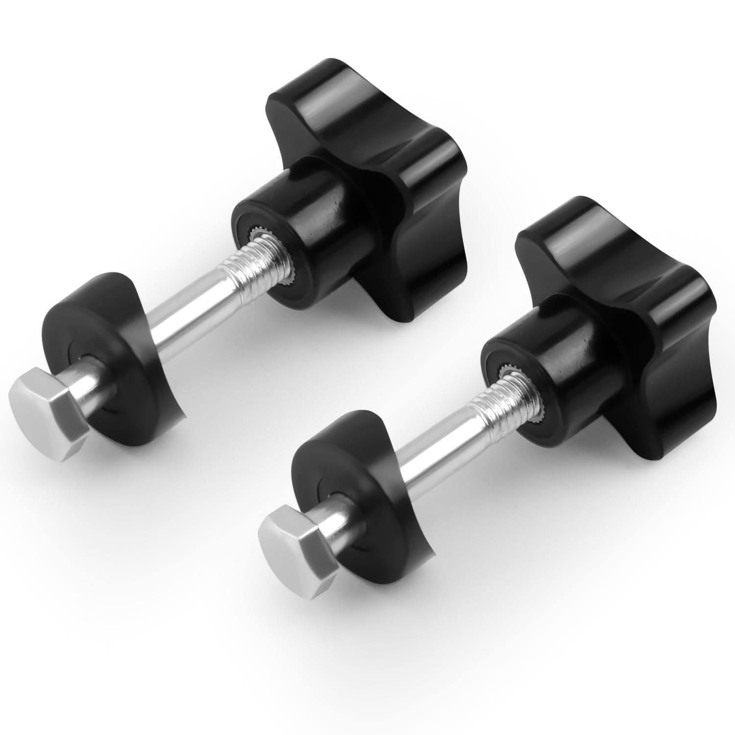 2 Sets Rollator Walker Replacement Arm Adjustment Knobs, Comfortable Universal Parts for Drive Rollator (Black), Medium