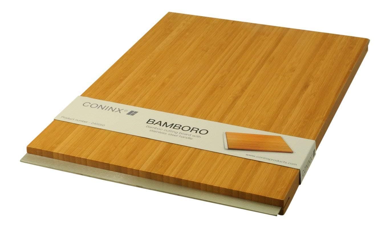 Large Design Bamboo Cutting Board - 43x30x2 cm - Thick Strong Bamboo Wood chopping board with handles