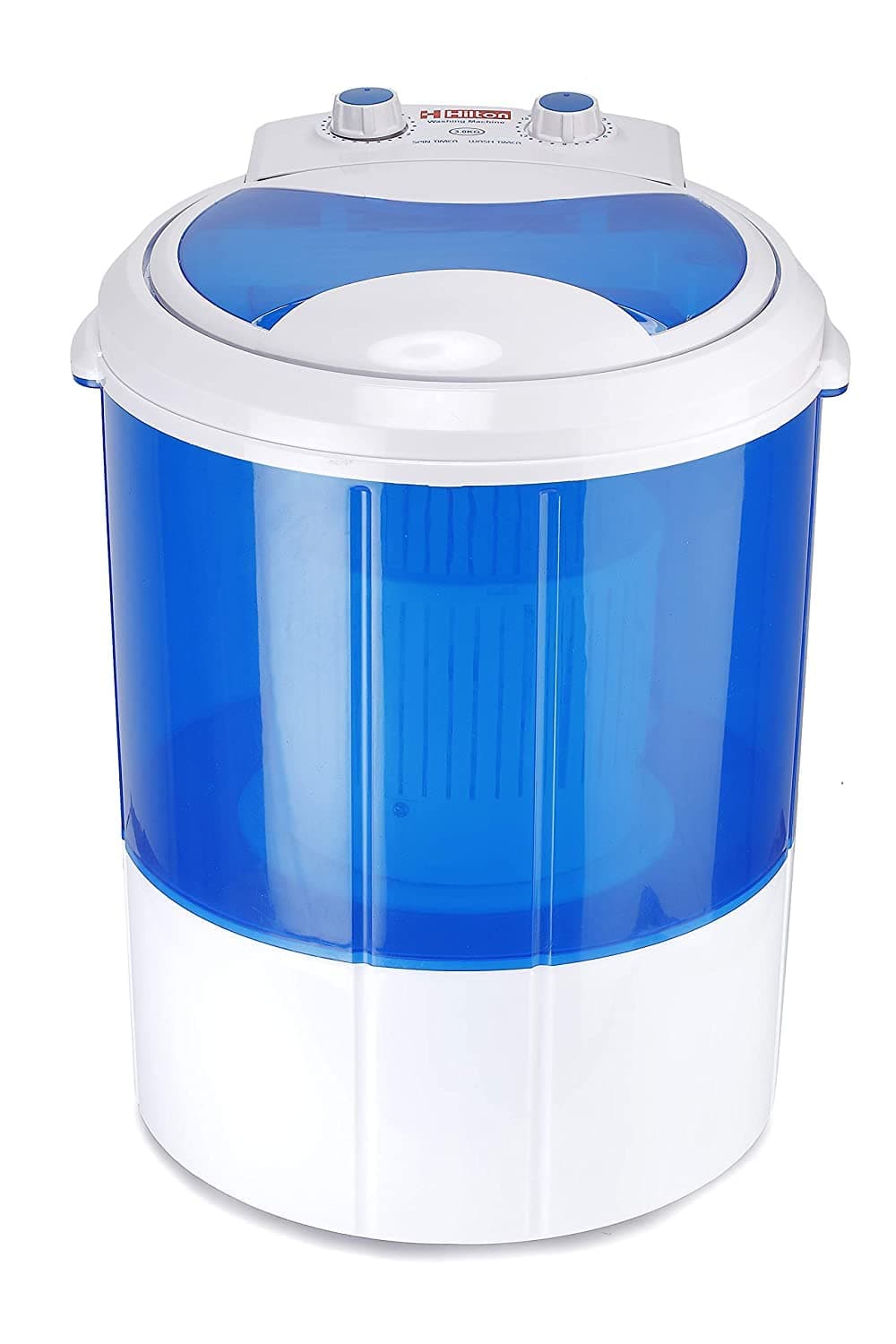Hilton Electric 3 kg Single-Tub Washing Machine with Spin Dryer Portable Single Tub Washer - The Laundry Alternative Portable Clothes Washer Travel Washing Machine With Spin Dryer. (Ocean Blue)