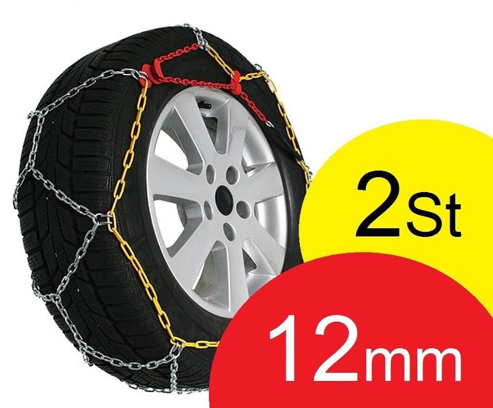 1 Pair of 12 mm SNOW CHAINS (KN50) 175/70-13 185/70-13 195/60/13/14 185/60/14 195/50/14/15 155/60/15 155/70/15 185/50/15 195/45-15