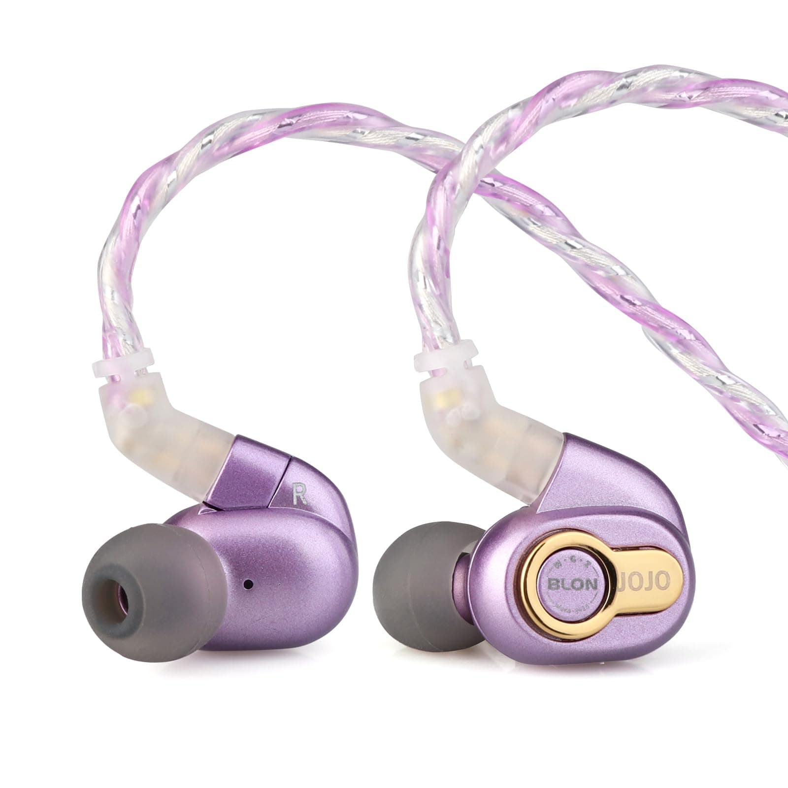 Linsoul BLON x Z Reviews JoJo 10mm Dynamic Driver In Ear Monitor, Wired Earbud, HiFi IEM Earphone with Detachable Silver-plated OFC Aluminum Cable, 0.78mm 2Pin Connector (BLON x Z Reviews, JoJo)