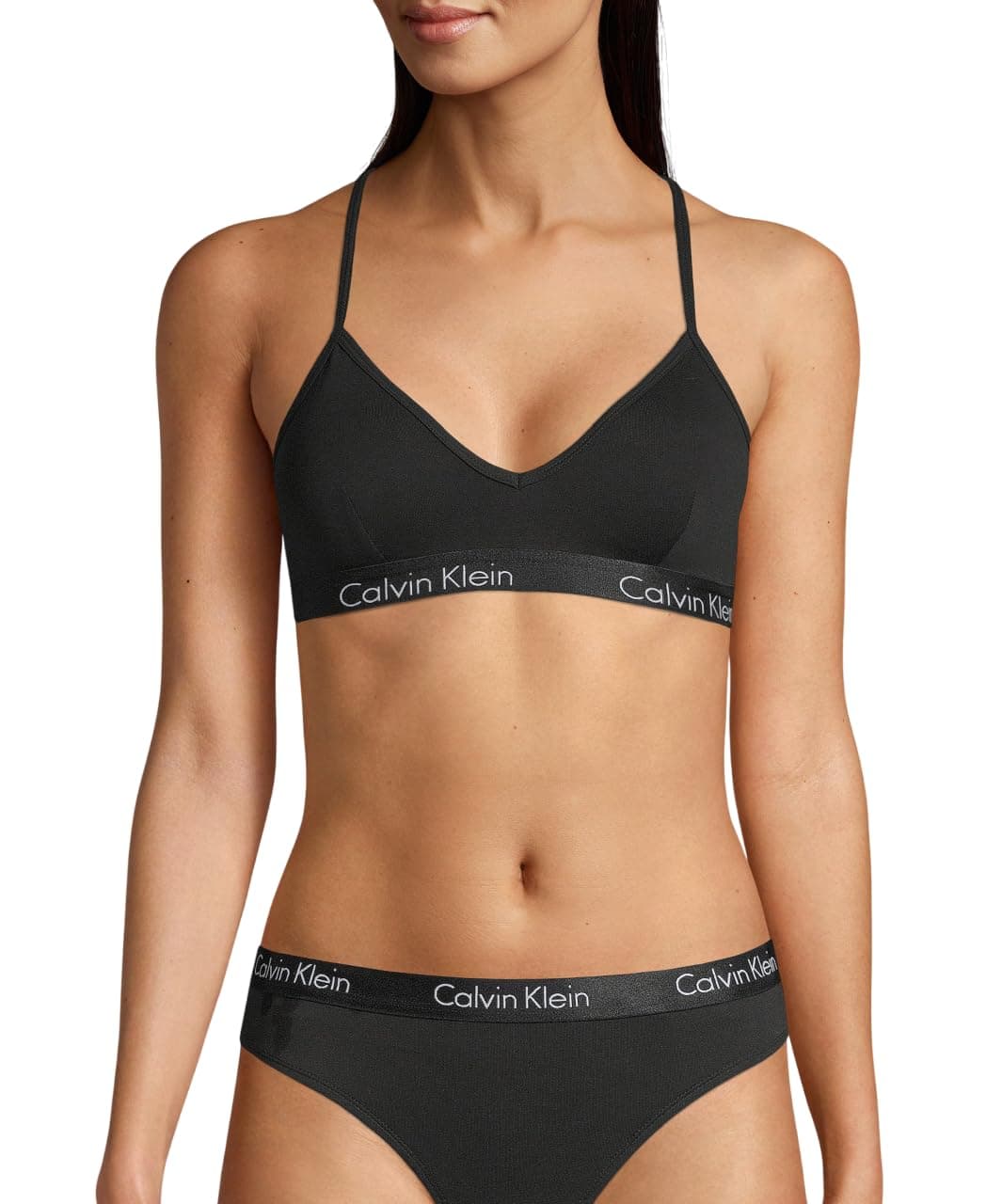 Calvin Klein Women's Modern Cotton Lightly Lined Triangle Bralette Bra