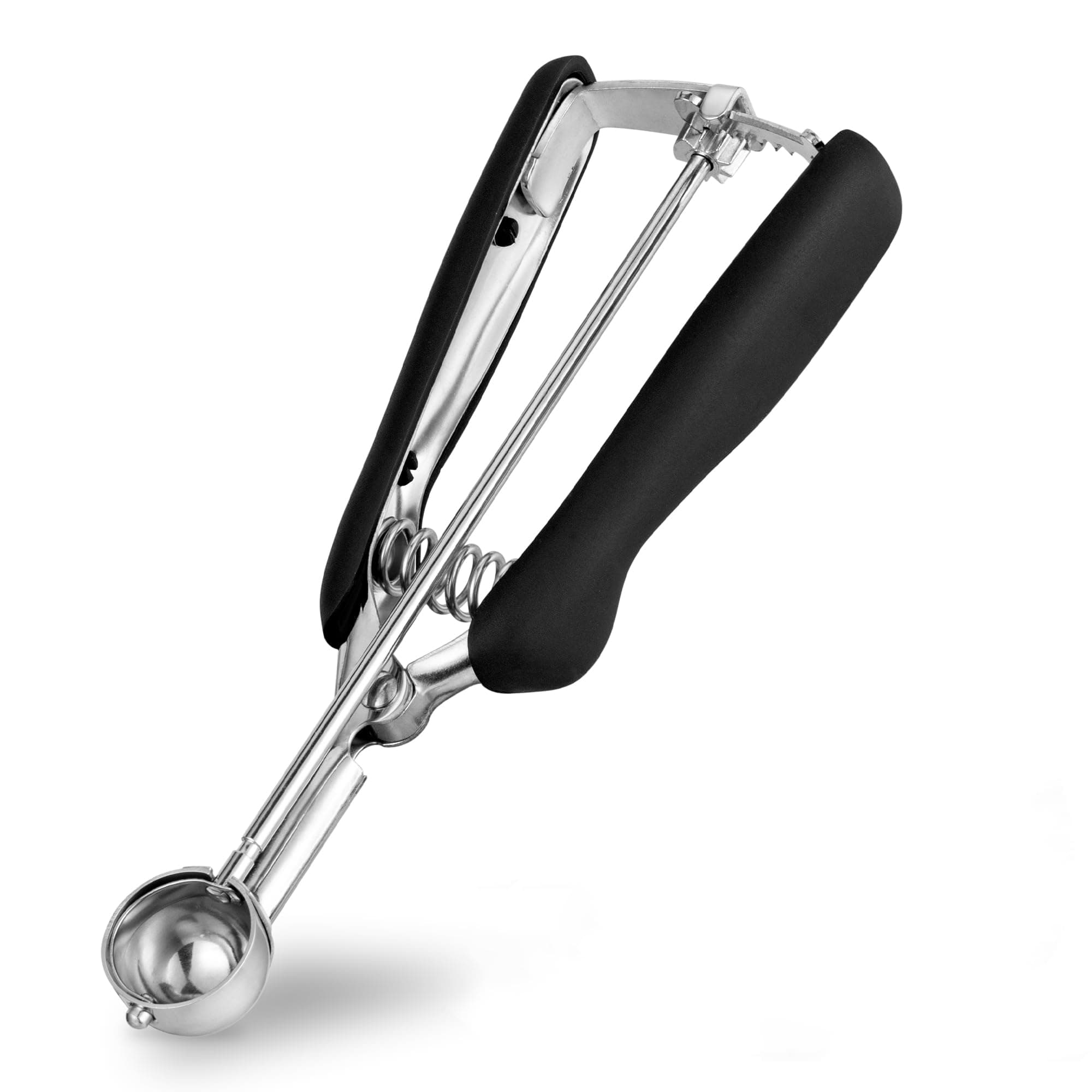 Extra Small Cookie Scoop 1 Tsp, Professional Stainless Steel Mini Ice Cream Scoop 25MM, Cookie Dough Scoop Melon Baller Meatball Scoop, Good Soft Grips, Quick Trigger Release, 5ml (1 Teaspoon)