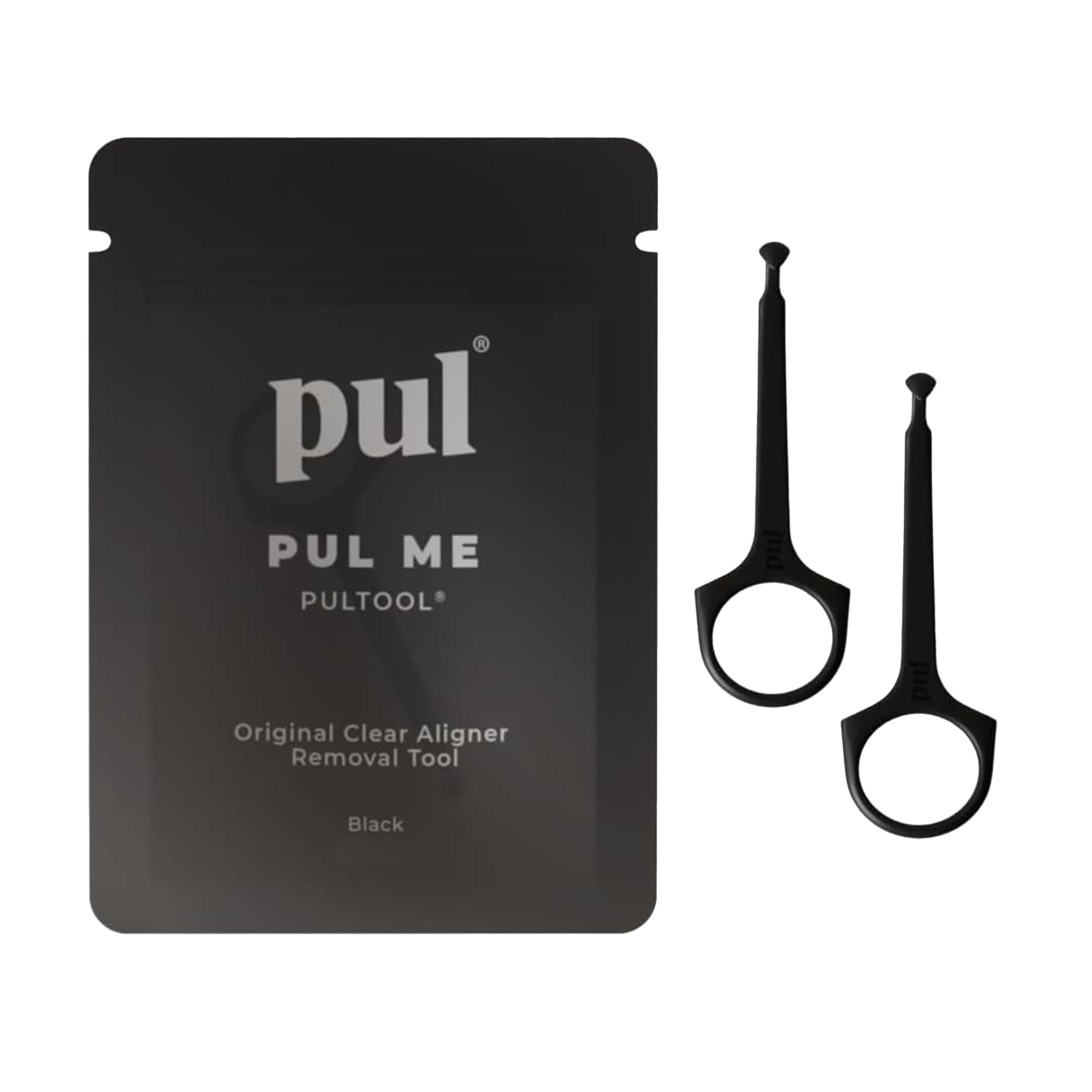 PUL Aligner Removal Tool - Black | Safe & Hygienic Hook for Invisalign & Retainers | Gentle BPA-Free Design for Daily Use | Pack of 2