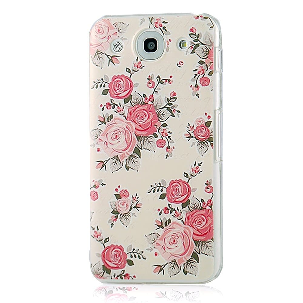 F240 Case - YOKIRIN F240 Fashion Style Colorful Painted Pink Flower PC Case Hard Cover for LG Optimus G Pro E980 F240k F240s F240l - Pink Flower