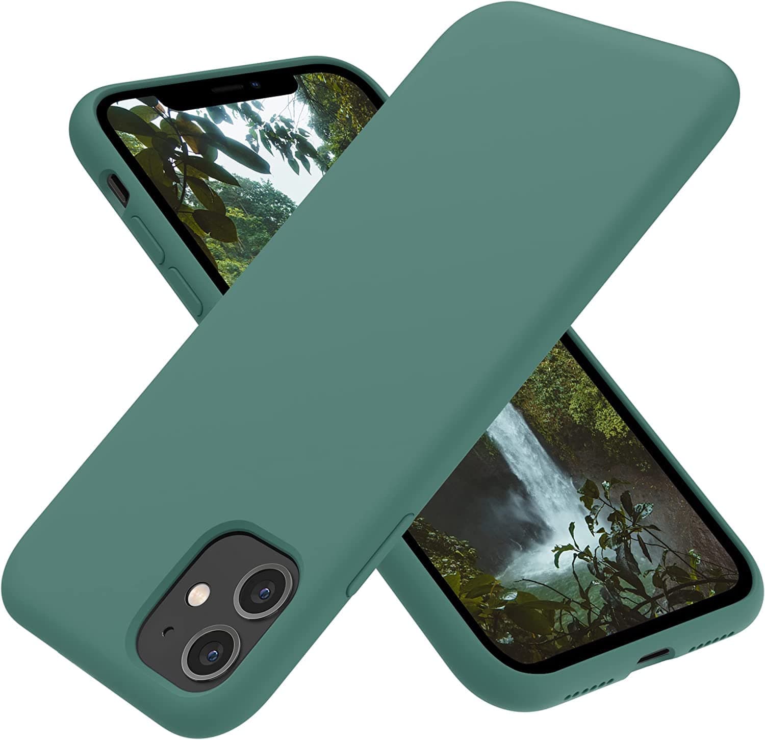 for iPhone 11 Case, Phone Case 11,Slim Shockproof, Anti-Fingerprint, Anti-Scratch Microfiber Lining, Protective Cover Compatible with iPhone 11 6.1 inch - Pine Green