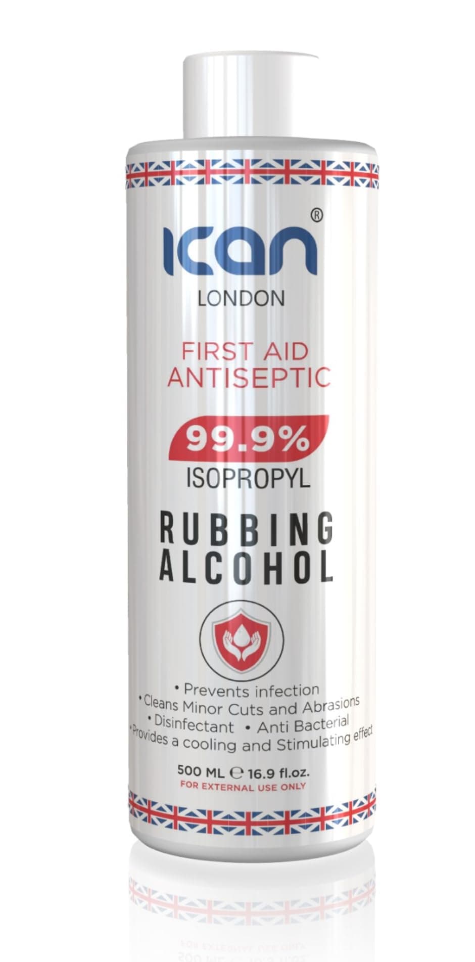 ican isopropyl rubbing Alcohol 99.9% First aid Antiseptic Disinfectant 500.0 milliliters, 1