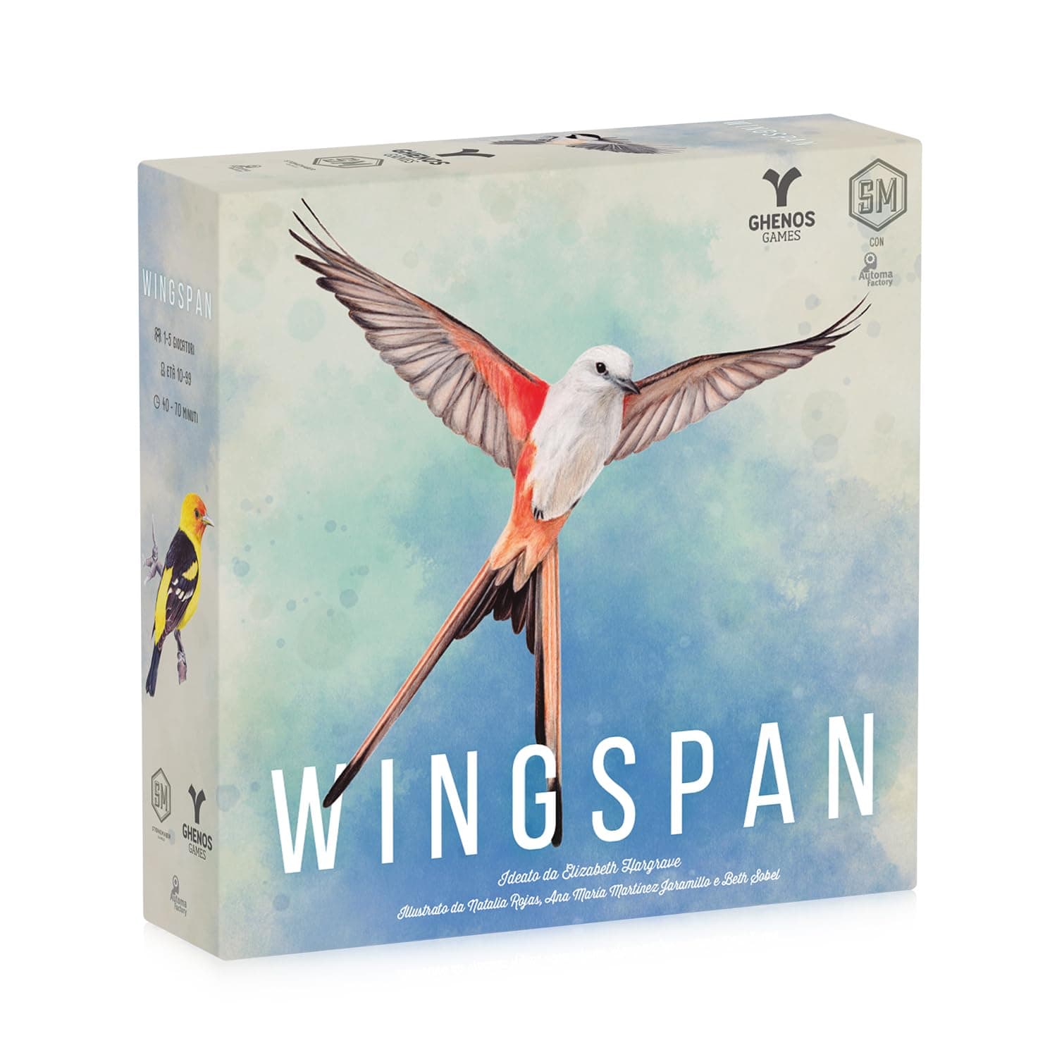 Ghenos Games- Wingspan, Multicoloured, 1, Italian