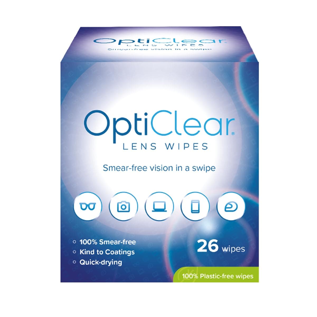 Opticlear Lens Wipes (Pack of 6, Total 156 Wipes)
