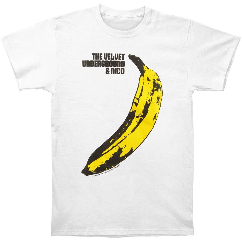The Velvet Underground Rock Band Music Group Banana White Adult T-Shirt Tee