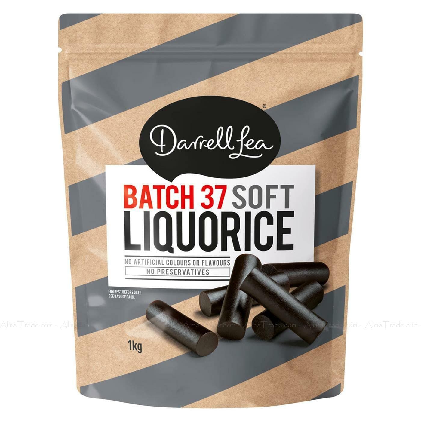 Darrell Lea Batch 37 Soft Liquorice Candy Natural Original Licorice -1Kg | Premium Soft Liquorice Candy | Chewy Softest & Delectable Confectionary | Sold by Essential Products