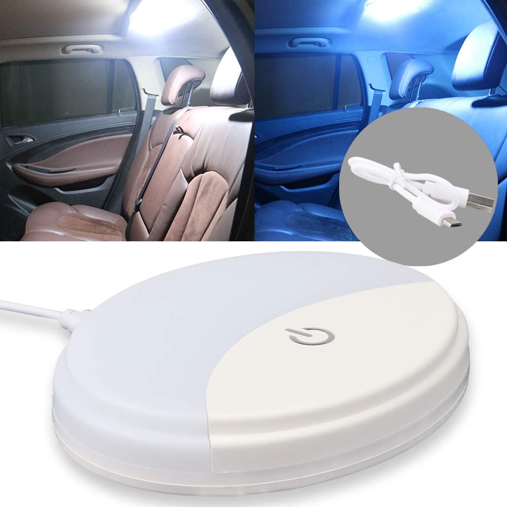 KaiDengZhe Auto Car Ceiling Roof Lights Dual-color with Universal USB Rechargeable Wireless 10 LEDs Car Dome Ceiling Lamp for Interior and Exterior of Car, Boat, Trailer, Motorhome,Truck