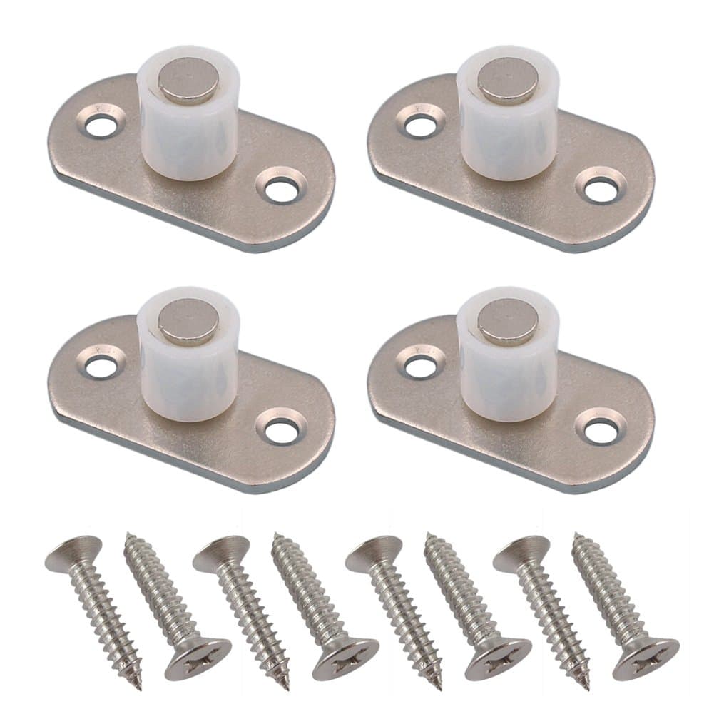 4 Piece Sliding Barn Door Nylon Guide Wheel, Floor Guide Roller Bracket for Furniture Hardware, Moving and Aluminium Doors