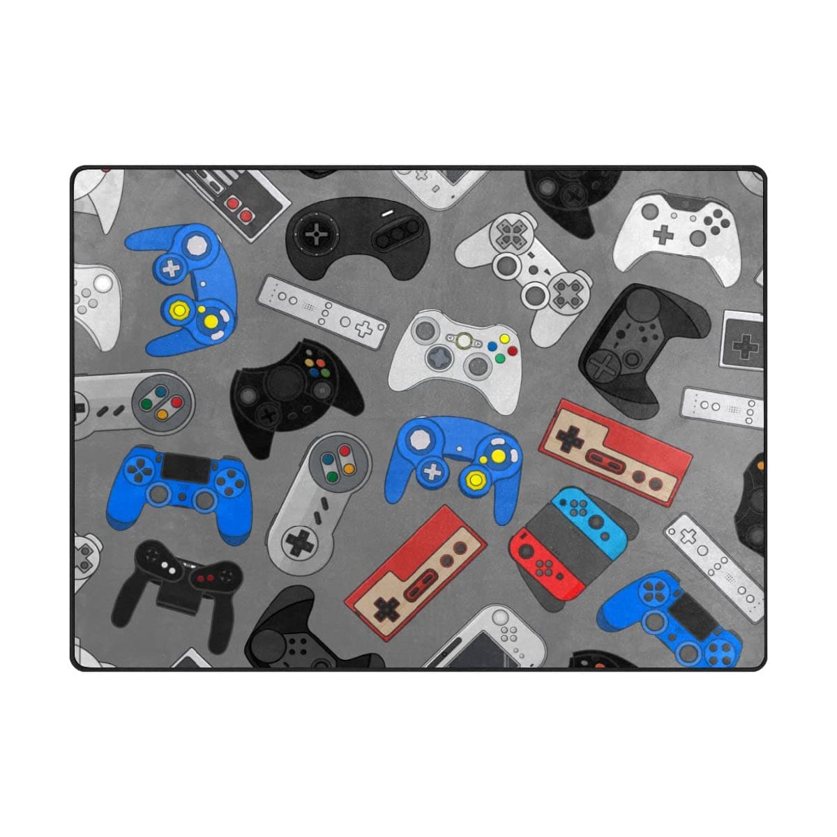 Vnurnrn Video Game Controller Gadgets Rugs Area Rugs Reggie Artwork Collection for Living Room, Bedroom, and Dining Room