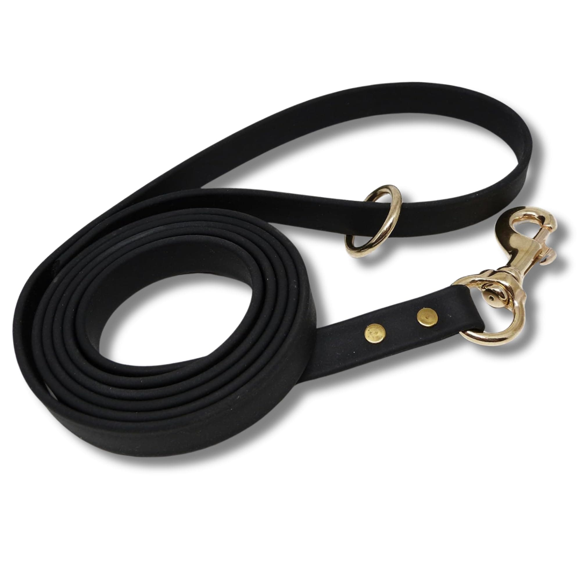 Gummy Dog Leash, Biothane, Dog Training Leash, Made in The USA, 4 Feet, Various Sizes & Colors (1/2, Black)