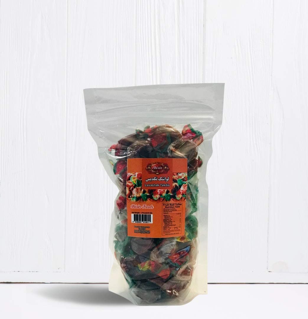 Lavashak Takdis , Fruit Roll Snack, 1 Pound(16 OZ) لواشک