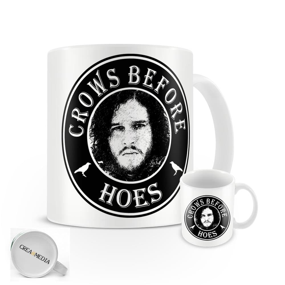 Crows Before Hoes Jon Snow Mug Game of Thrones Nights watch Coffee - Tv series -Box Set