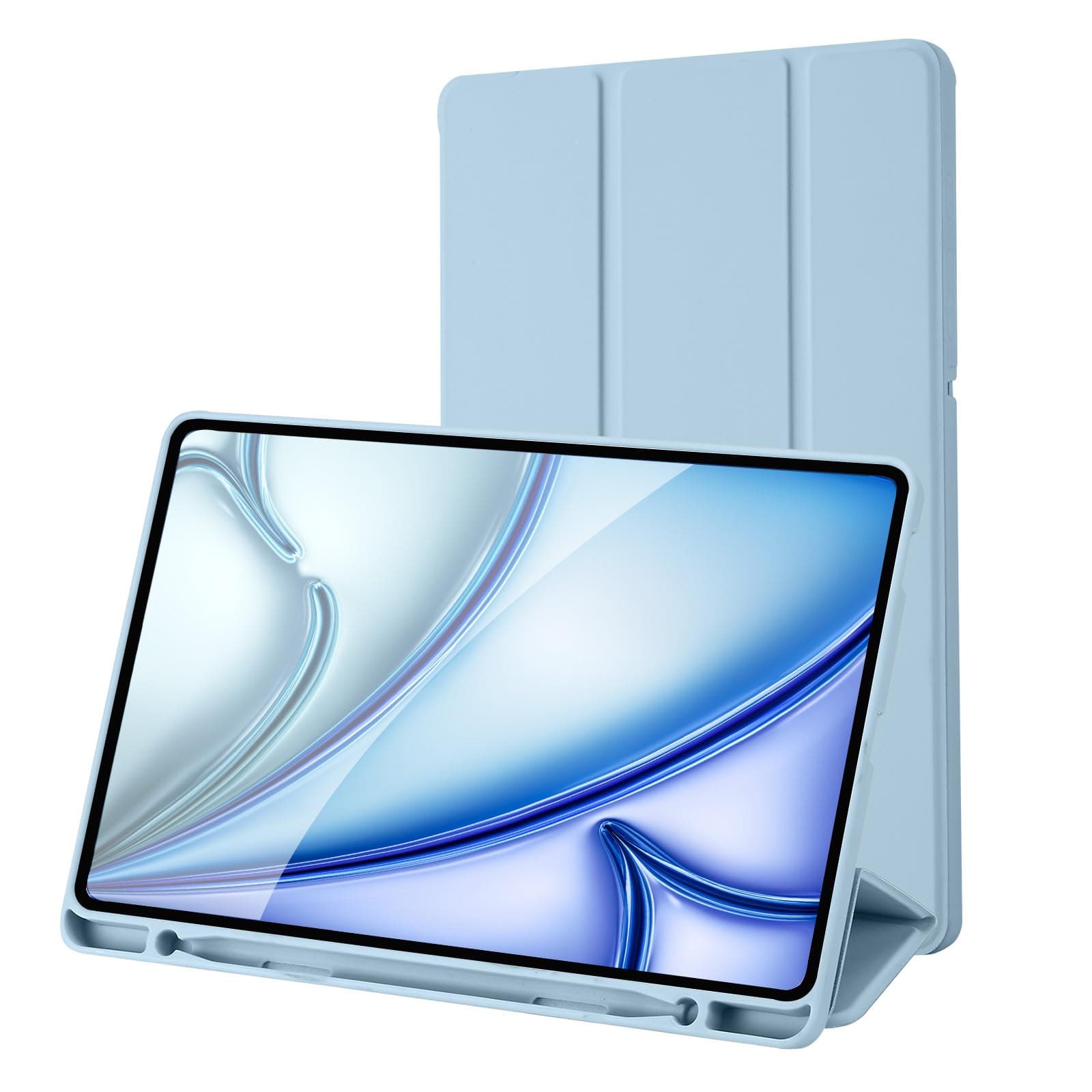 Case for Samsung Galaxy Tab S6 Lite Tablet with Pencil Holder(SM-P620N/P625N/P610/P613/P615/P619), Cover for Samsung Galaxy Tab S6 Lite 10.4 inch 2024/2022/2020 (Sky Blue)