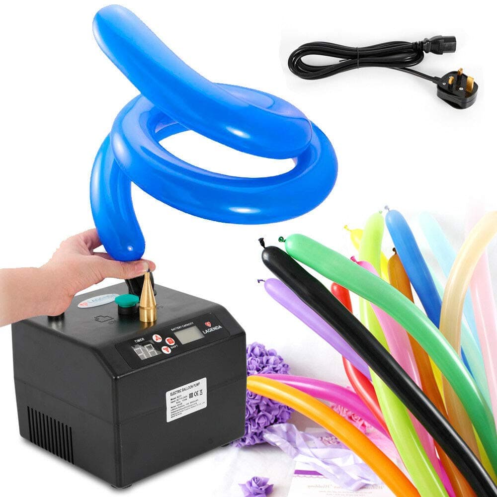 Lagenda Portable Electric Air Balloon Pump with Timer Battery for Party Events Decoration