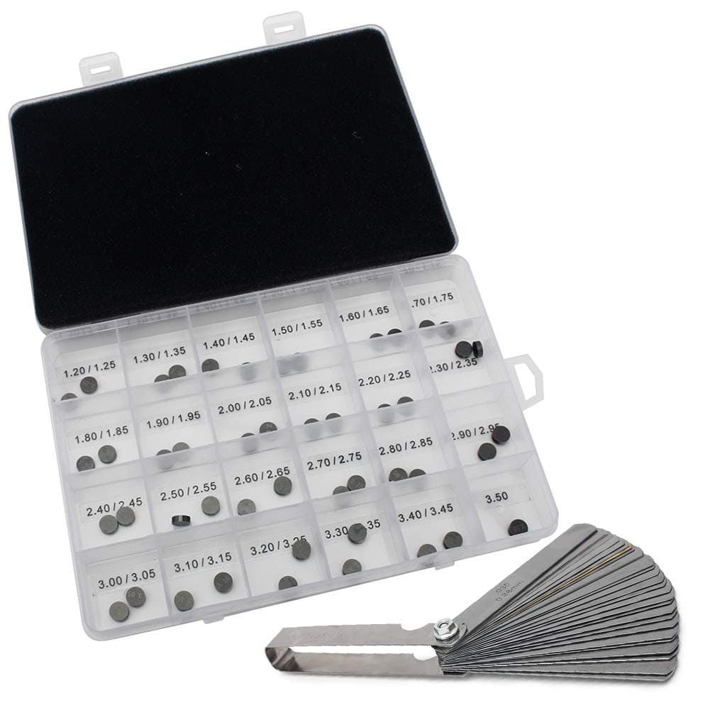 TARAZON 7.48mm Motorcycle Valve Shim Kit for YAMAHA YZ250F WR250F 01-13/R1 98-04/R6 99-05/WR250 R X 08-18/1.20mm-3.50mm/0.05mm increments/each size 1 piece,1 set Feeler Gauge