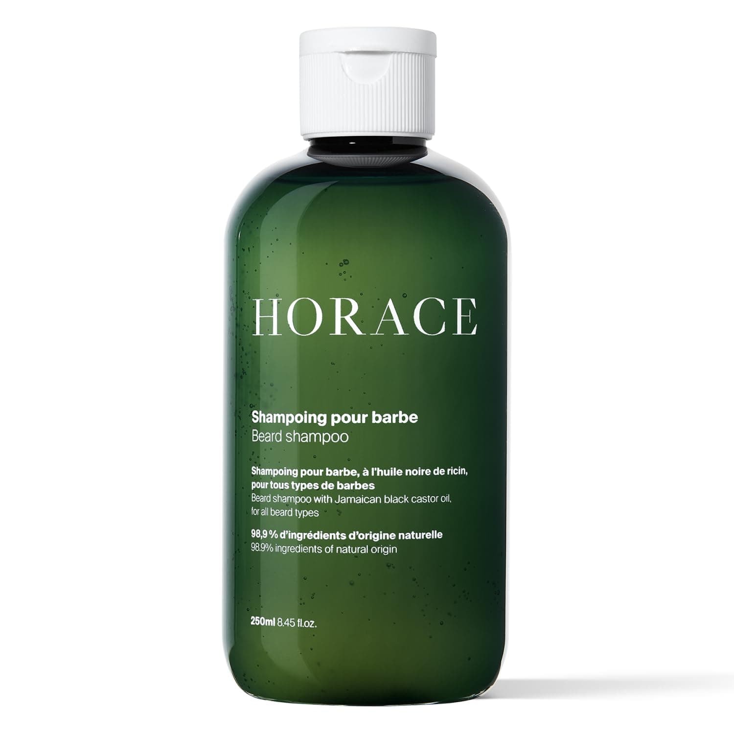 HORACE Beard Wash for Men - Sulphate-free Wash with Castor Oil - Gentle Beard Care for All Skin Types - Woody, Aromatic Scent, 250 ml