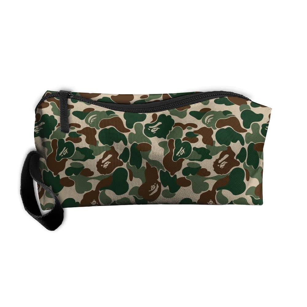ERYG1XS Aniaml Bape Camouflage Green Toiletry Bag Multifunction Cosmetic Bag Portable Makeup Pouch Travel Hanging Organizer Bag