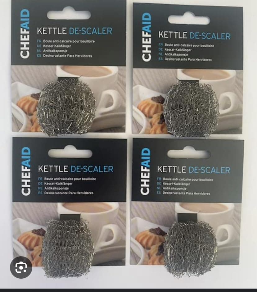 4 X Chef Aid Stainless Steel Doughnut Kettle Descaler, Silver