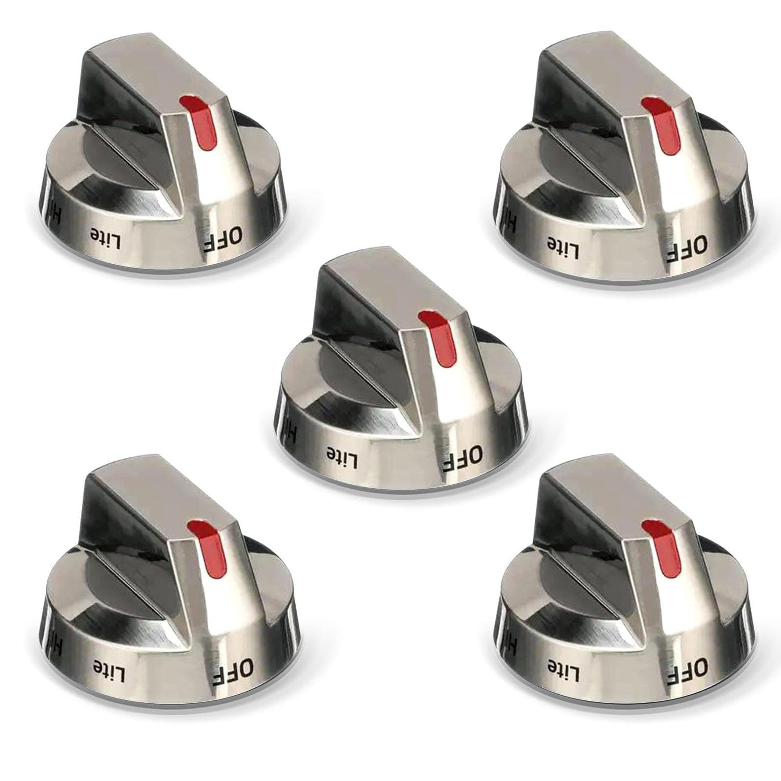 DG64-00473A Stove Knobs Oven Knobs Gas Burner Control Dial Compatible with Samsung Stove Knob Replacement NX58H5600SS NX58H5650WS NX58M6850SS NX58F5700WS NX58J7750SS 5 Pack