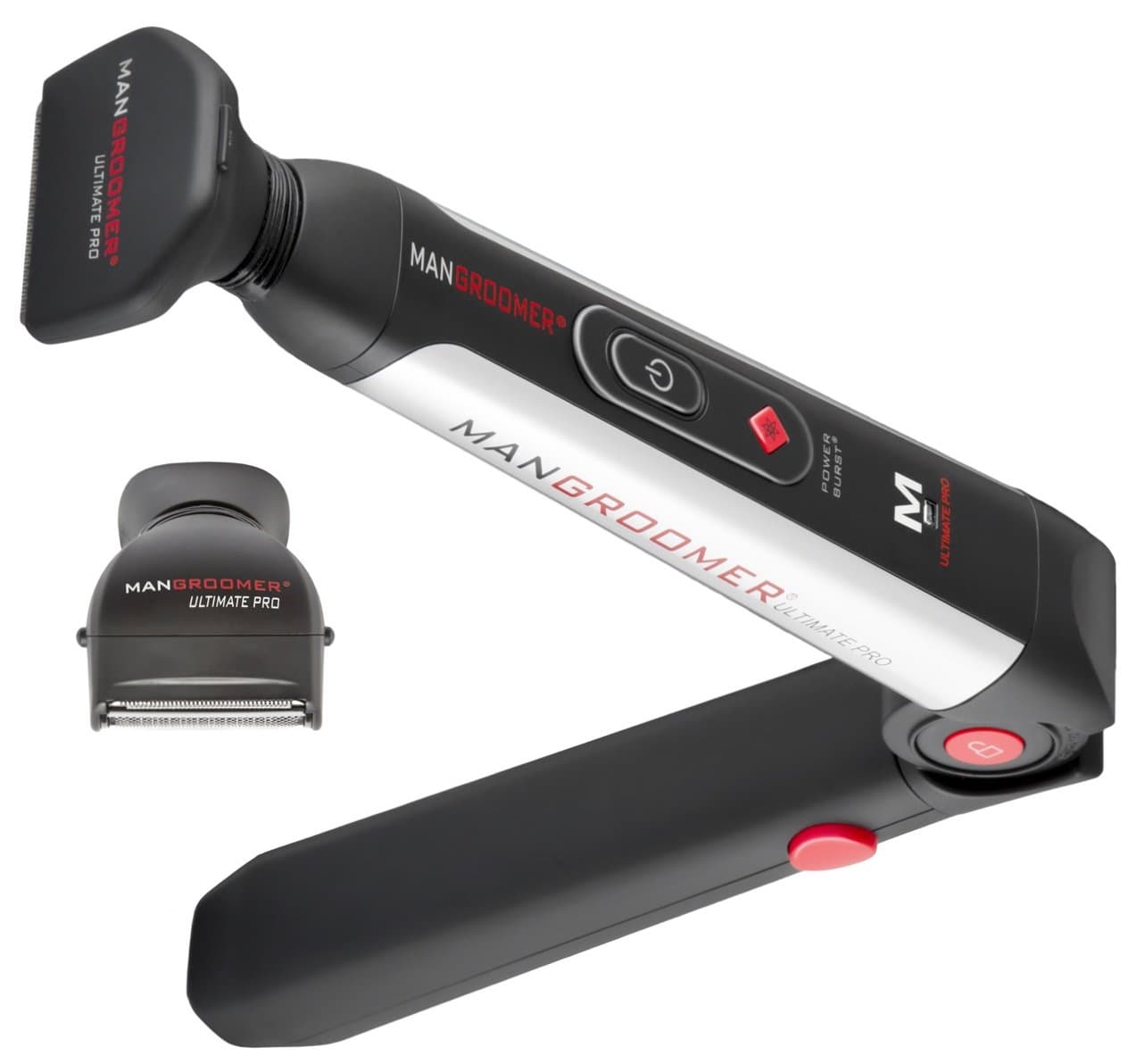 Ultimate Pro Back Shaver with 2 Shock Absorber Flex Heads, Power Hinge, Extreme Reach Handle and Power Burst