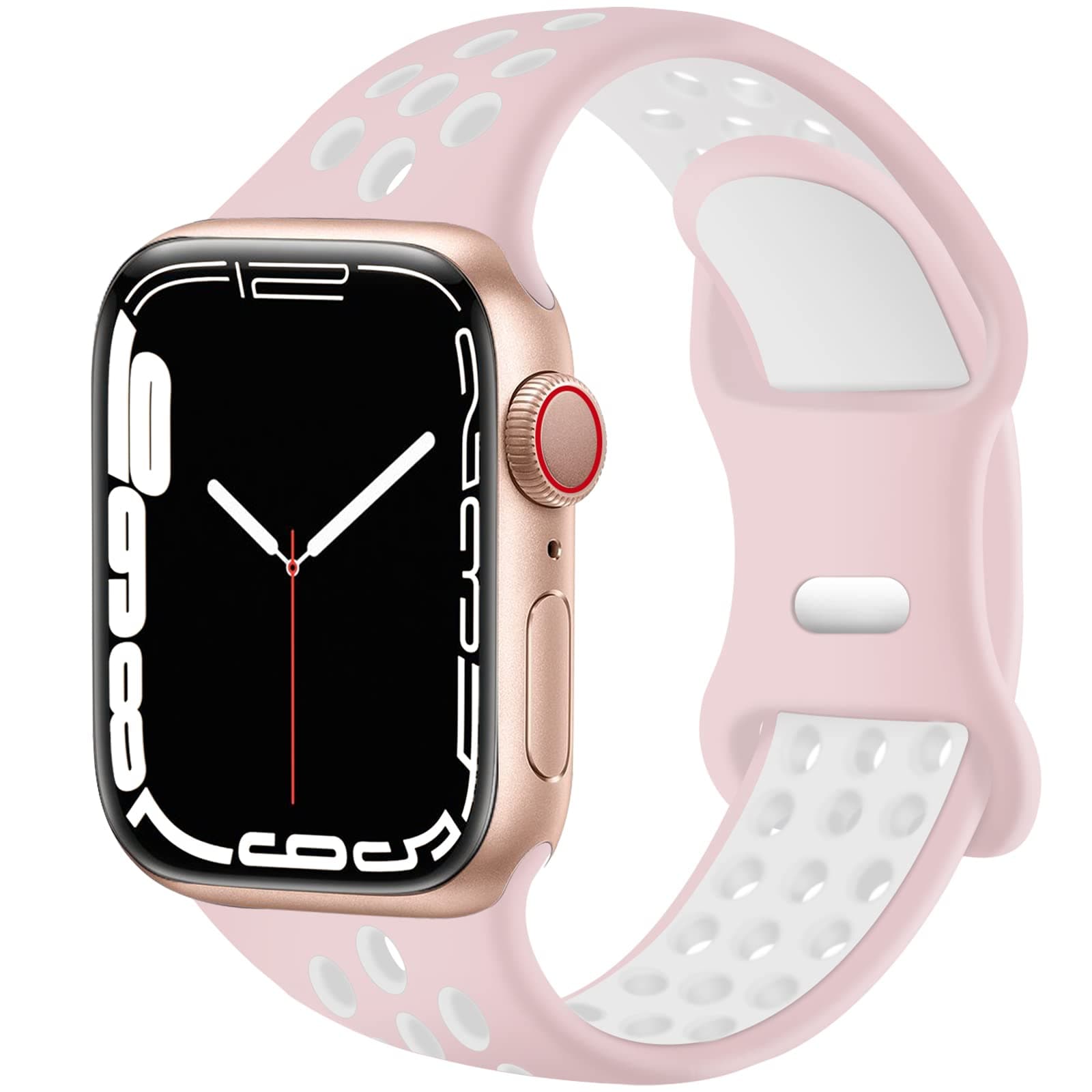 Sport Bands Compatible for Apple Watch Bands 38mm 40mm 41mm 42mm 44mm 45mm 46mm 49mm,Soft Silicone Sport Women Men Replacement Strap Compatible with iWatch Series 11/10/9/8/7/6/5/4/3/2/1 Ultra 2 SE