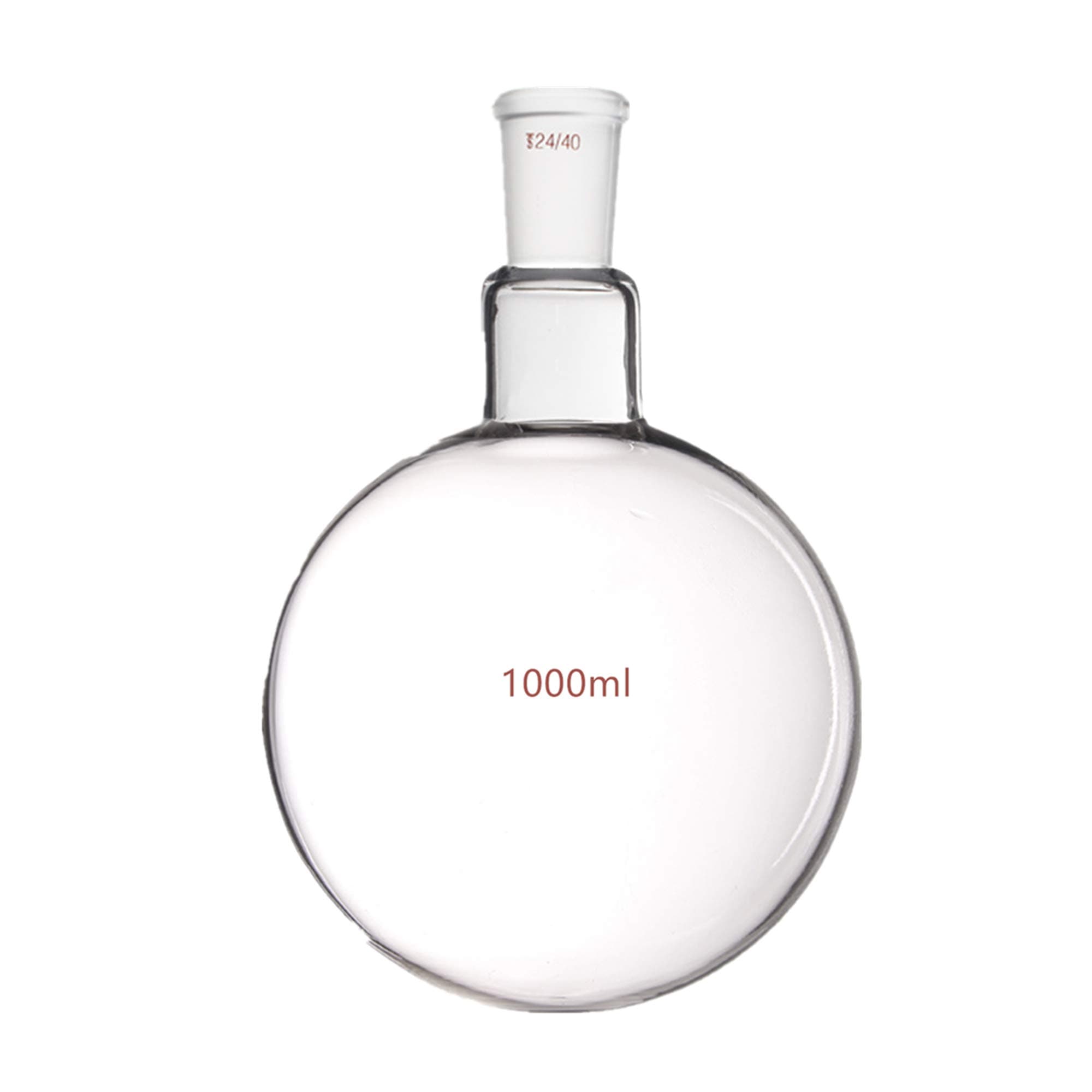 1000ml 24/40 Round Bottom Glass Flask 1-Neck 1L Lab Single Neck Ground Joint Boiling Bottle