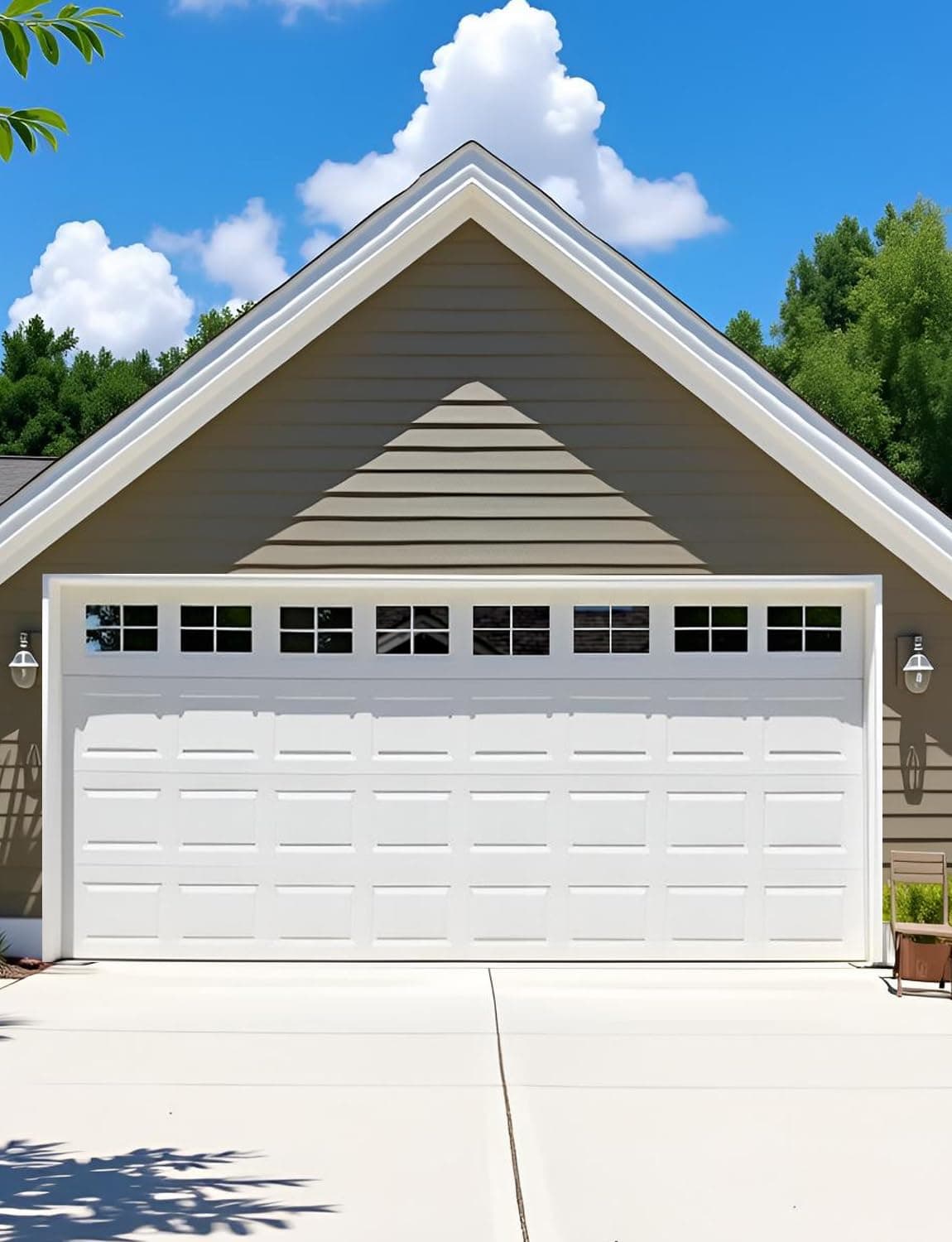 32Pcs Strong Magnetic Fake Windows for 2 Car Garage Door - Glossy Realistic Look, No-Tools Install in 10 Mins & Won't Fall Off Decorative Hardware (6" x 4")