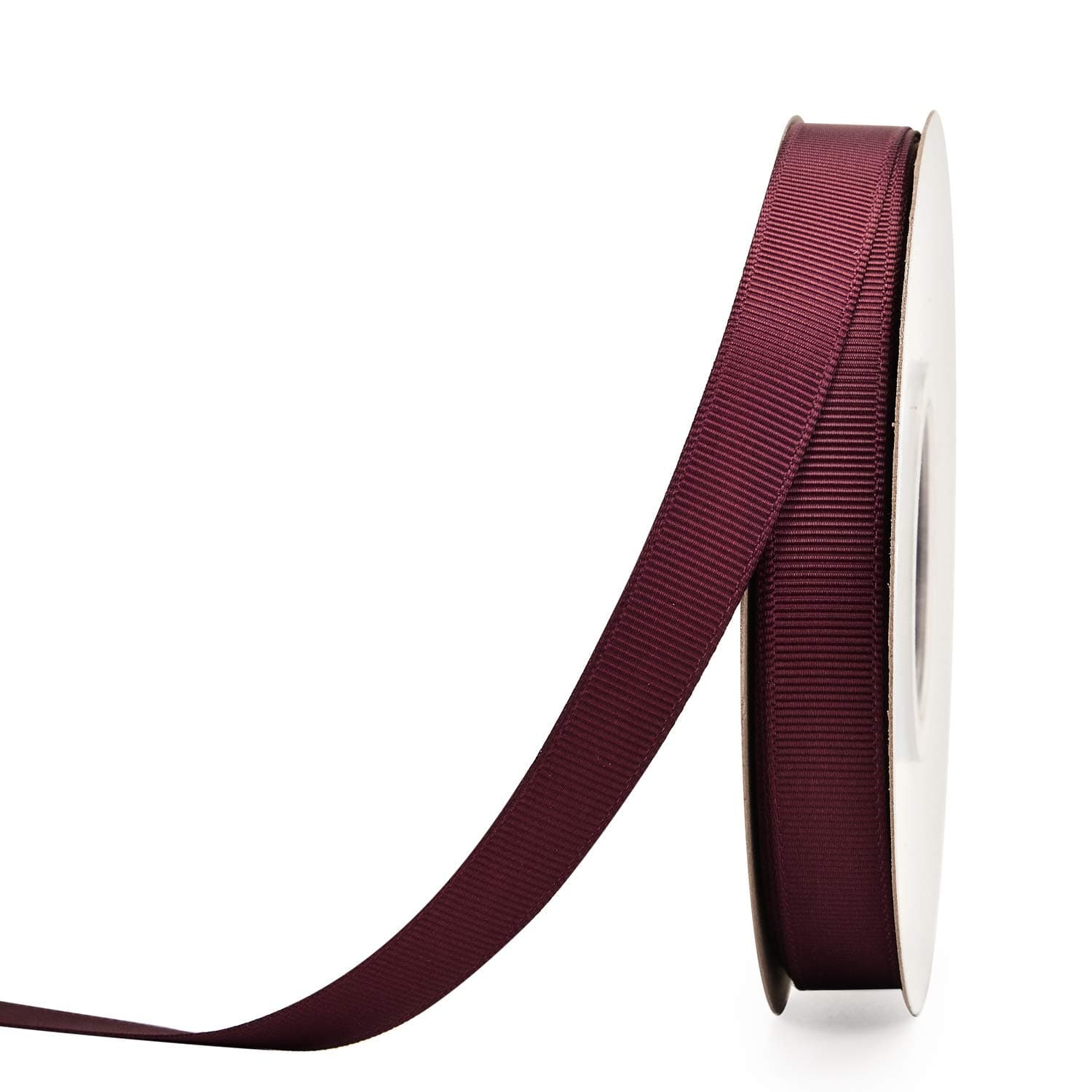 YAMA 1/2 inch Solid Grosgrain Ribbon Roll - 25 Yards for Gift Wrapping Ribbons, Burgundy
