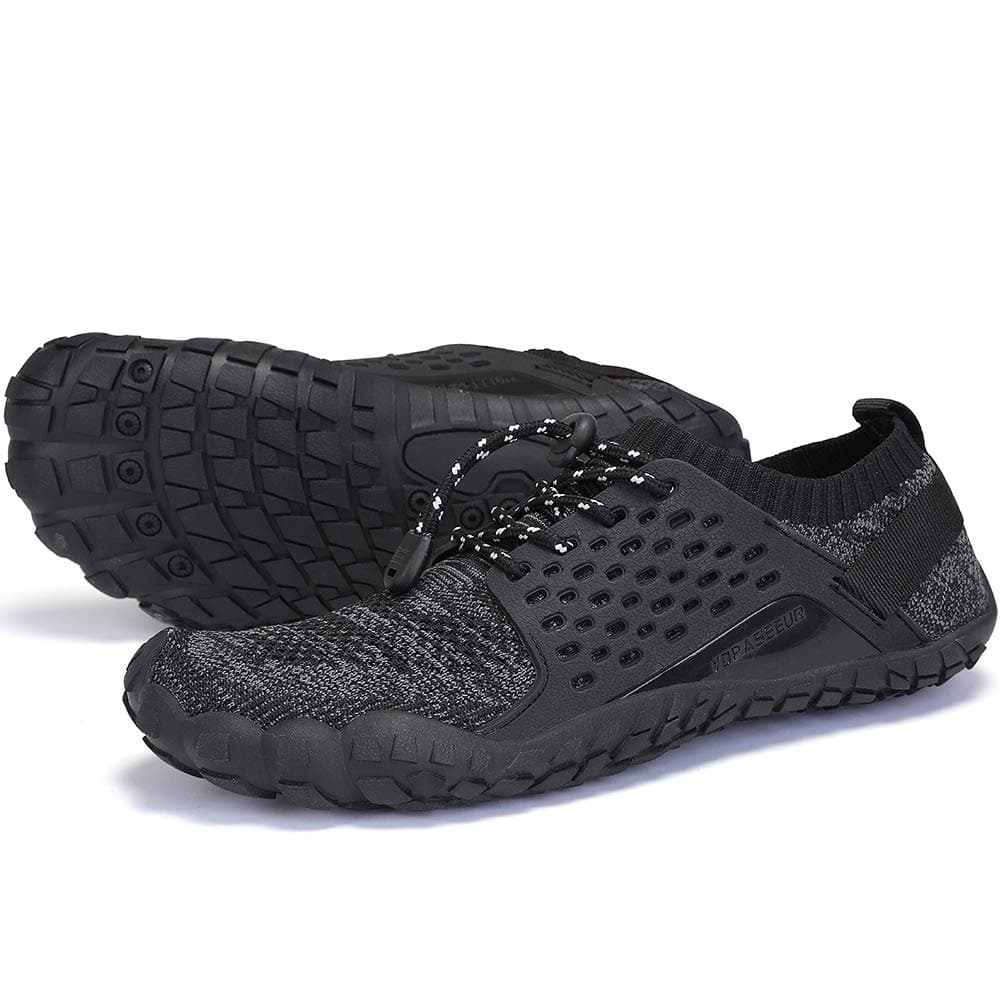 Mens Trail Running Shoes Minimalist Barefoot Five Fingers Wide Width Toe Box Gym Workout Fitness Low Zero Drop Male Parkour Road Sport Breathable Beach Shoes