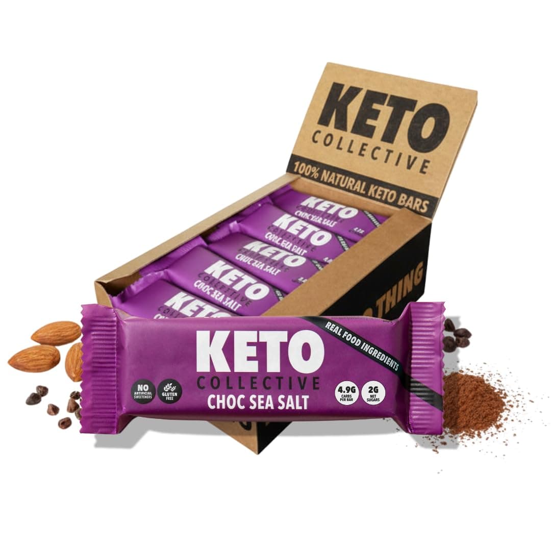 Keto Bars 15x40g | 2g Net Carbs | Keto Snacks | High Fibre | Natural Ingredients | Source of Protein | Low Carb Snacks | Gluten Free | Vegan | Made in the UK | No Artificial Sweeteners