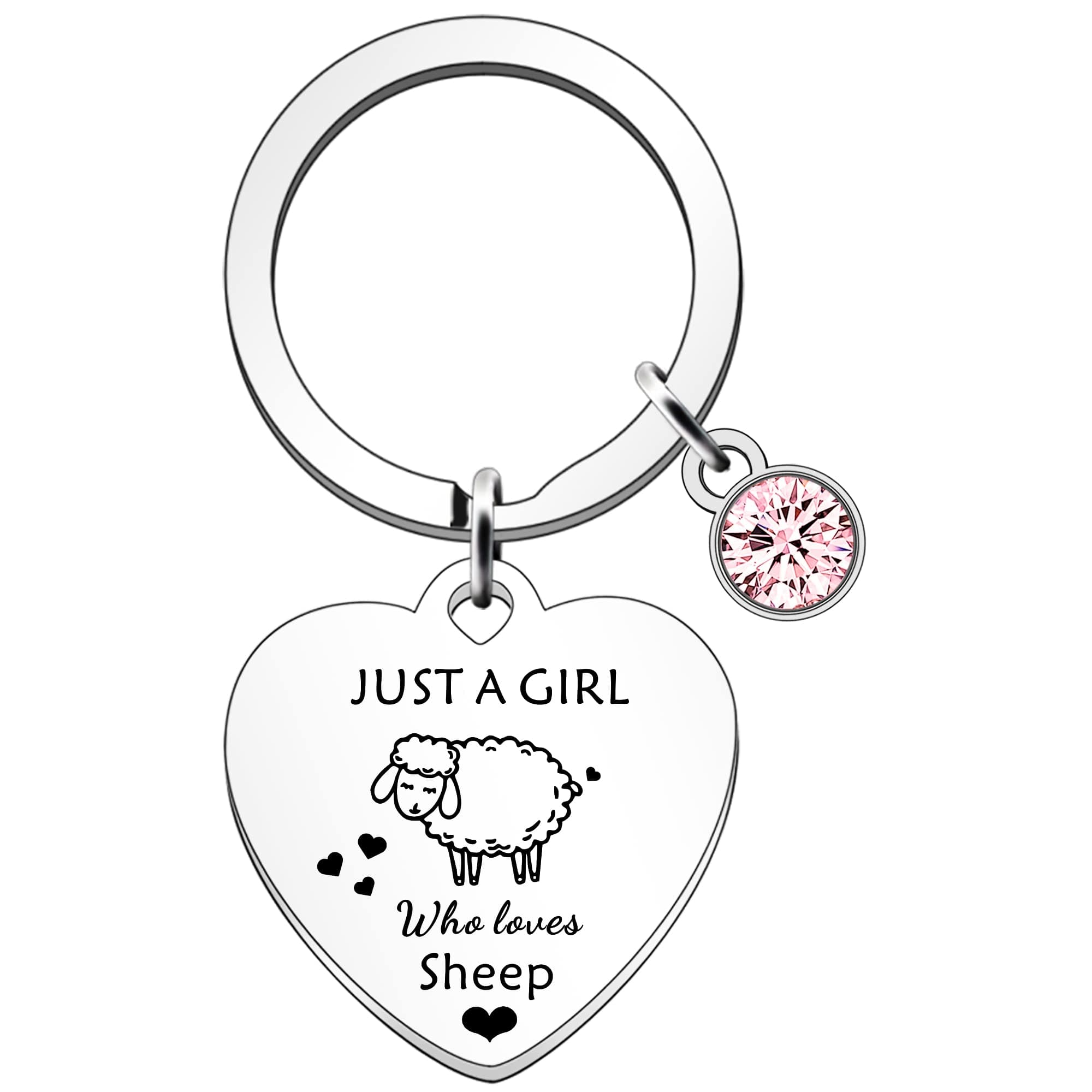 Sheep Gifts Sheep Gifts for Girls Sheep Keyring Keychain Sheep Lovers Gift Just a Girl Who Loves Sheep