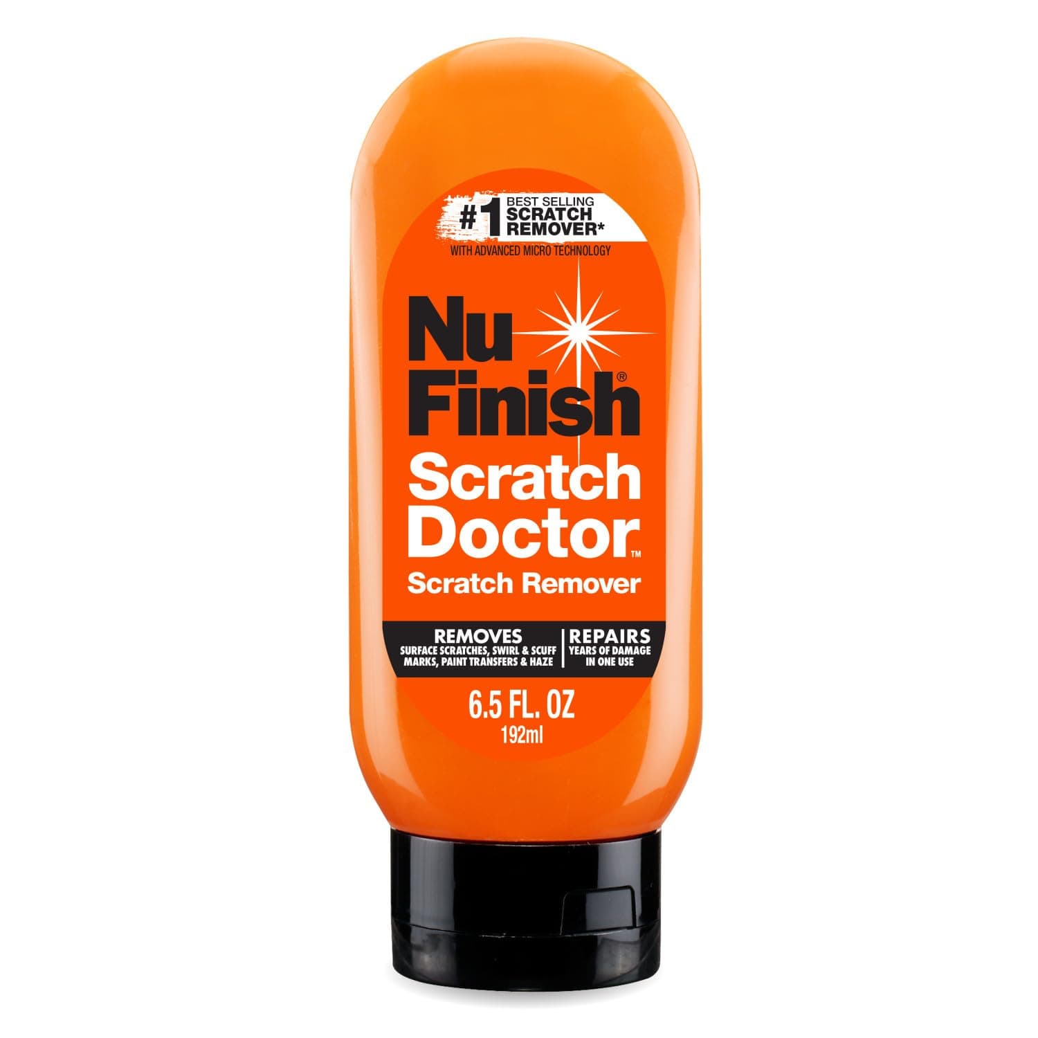 Nu Finish Car Scratch Remover, Scratch Removal for Cars Eliminates Paint Scrapes, Scuffs, Haze and Swirls on Cars, Boats and Motorcycles, 6.5 Oz, White