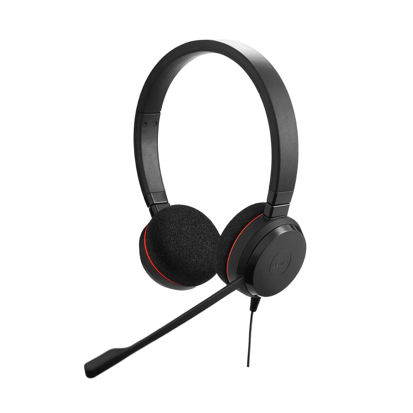 Evolve 20 UC Stereo Headset – Unified Communications Kopfhörer für VoIP Softphone mit passivem Noise-Cancelling – USB-Kabel mit Anrufsteuerung – Schwarz