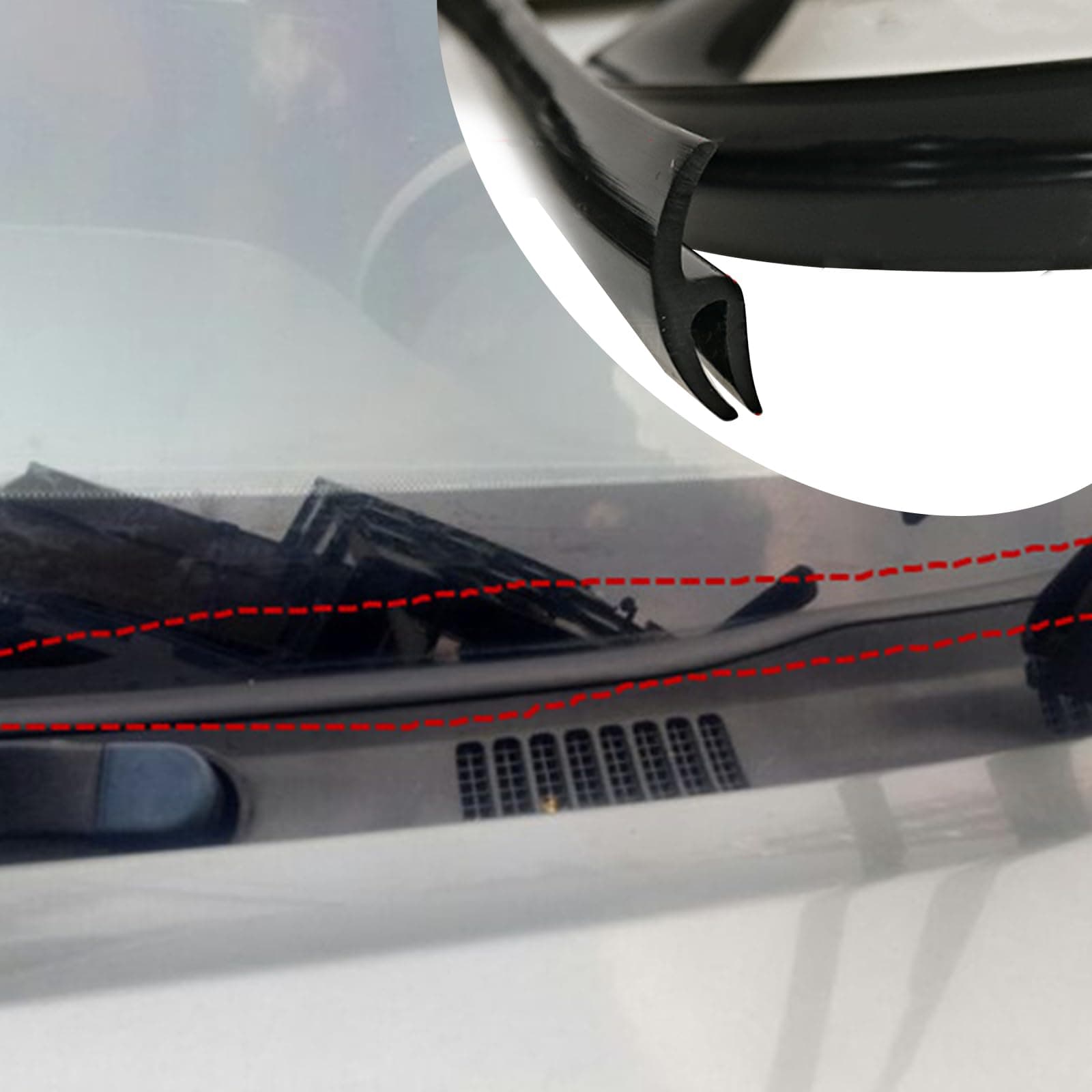 Windshield Rubber Seal Strip,Weather Stripping Seal Strip,Car Weather Stripping,Sunroof Seal for Car/Truck/SUV(5.6FT/1.7M,1PC)