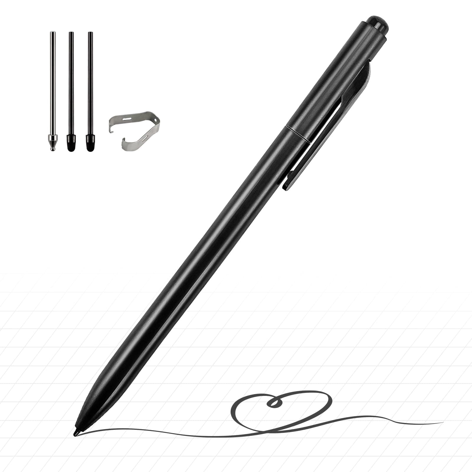 ProSketch Pen fits for Remarkable 2 /Supernote/Scribe Tablet with Pencil Clip Eraser+NeverReplace Fine Ballpoint Titanium Tips,EMR Stylus,Tilt Draw &4096 Pressure Level,Empower Your Digital Craft