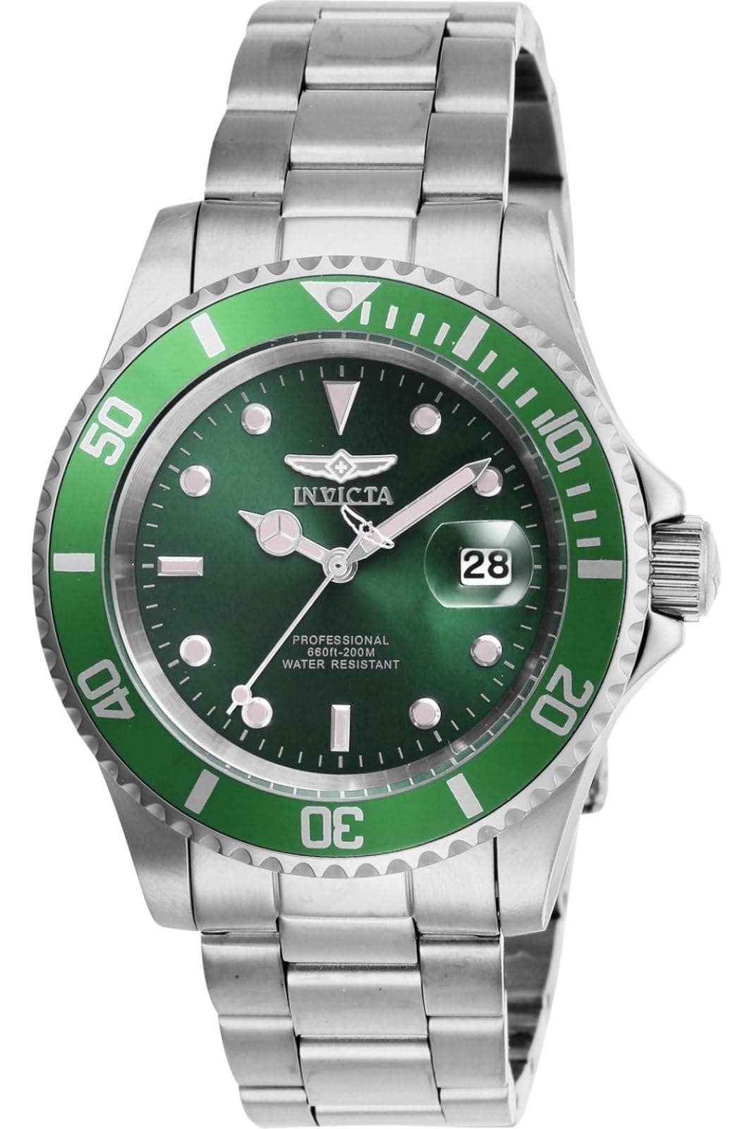 Invicta Pro Diver Men's 40mm Stainless Steel Green Dial PC32 Quartz